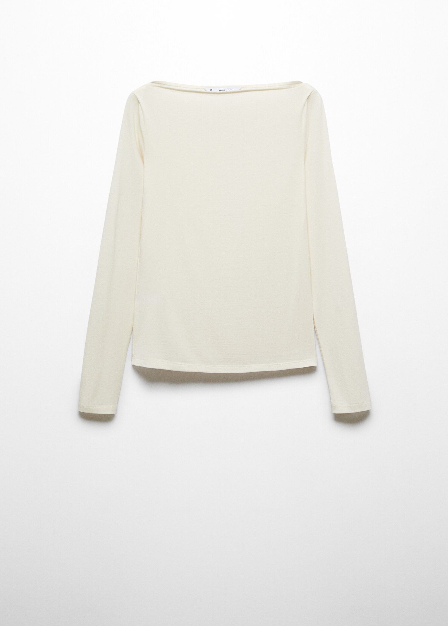Boat-neck lyocell t-shirt - Article without model