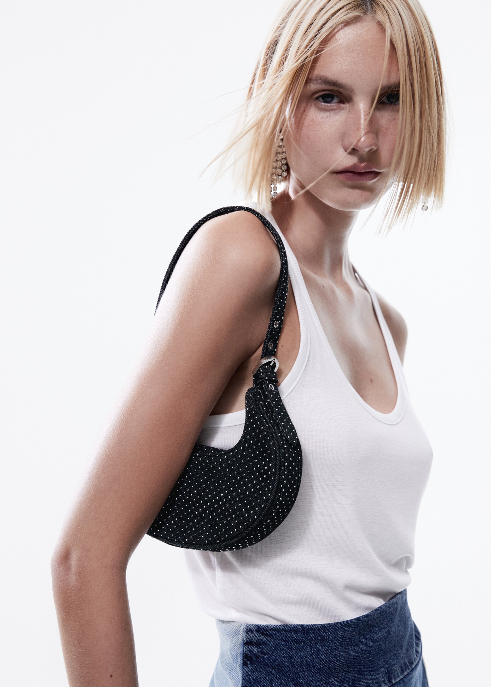 Rigid sparkly denim bag - Details of the article 9