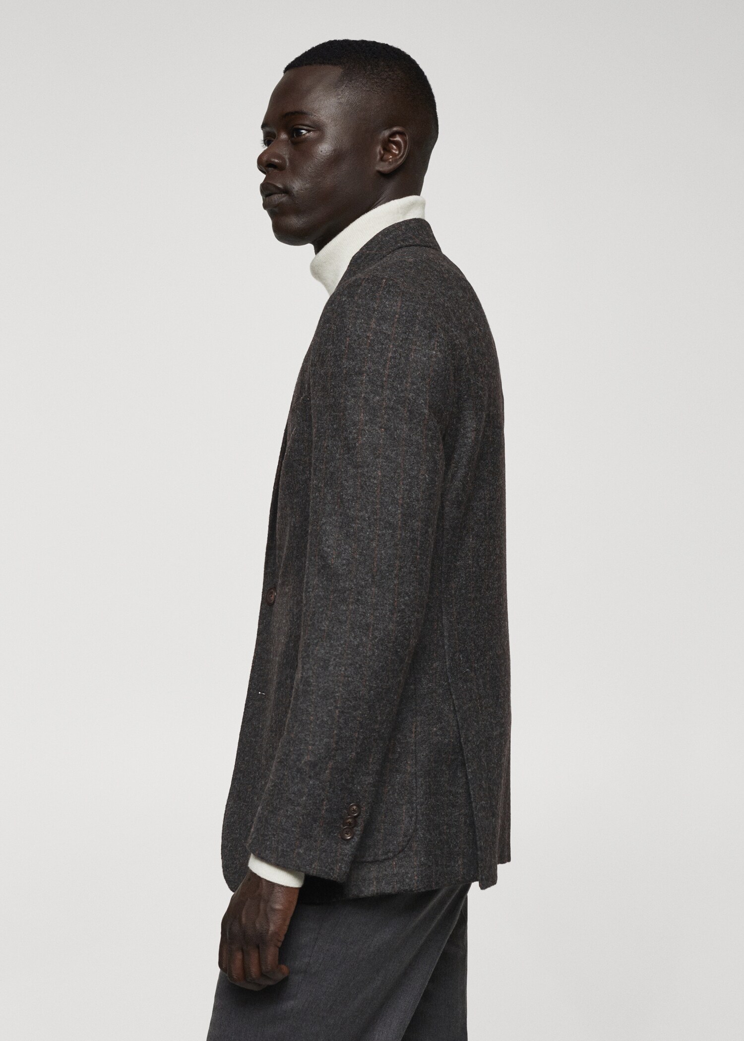 Kritstrecksrandig kavaj ren ny ull - Detaljer om artikeln 2