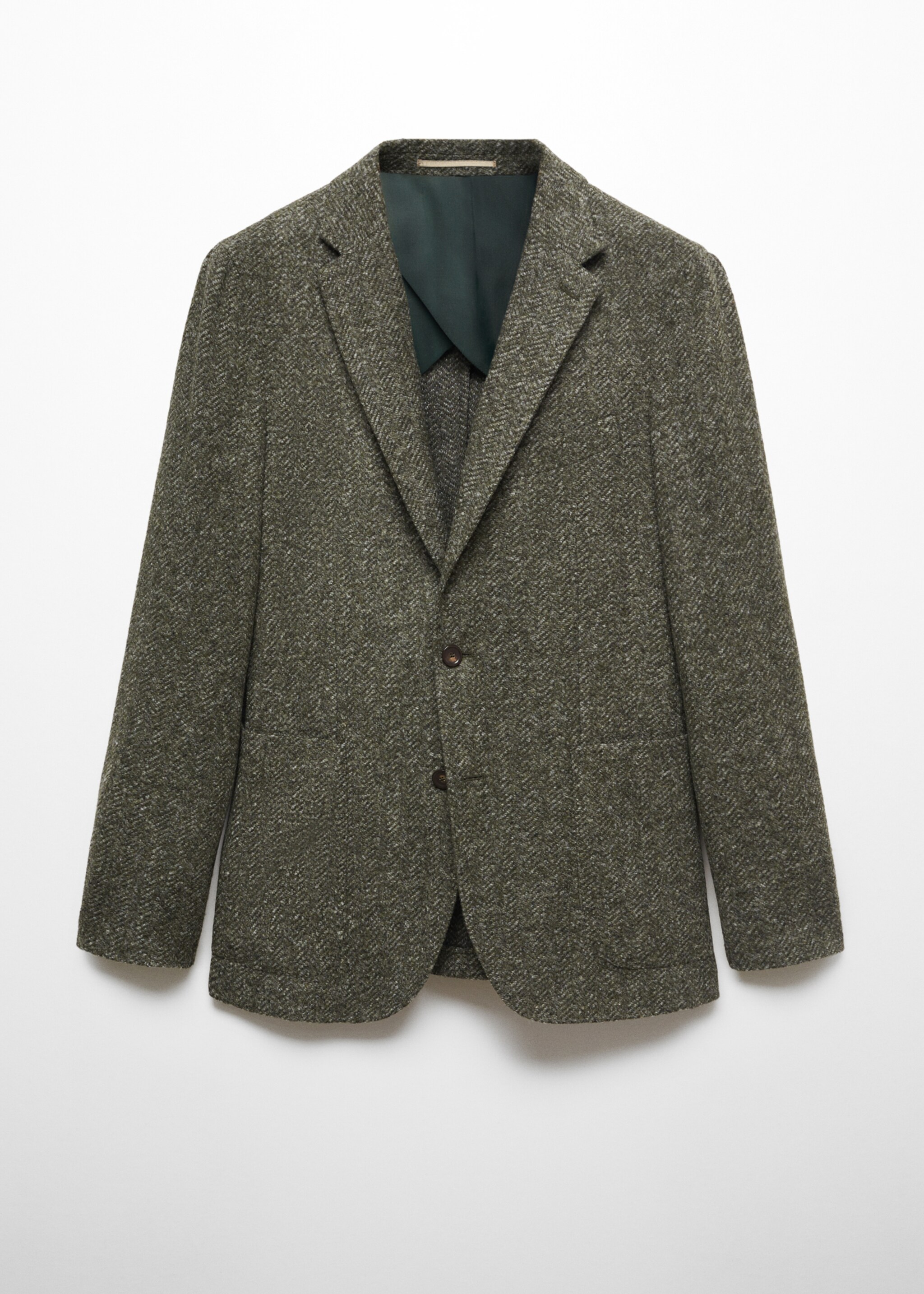 Blazer i jomfru-ull med fiskebenmønster - Artikkel uten modell