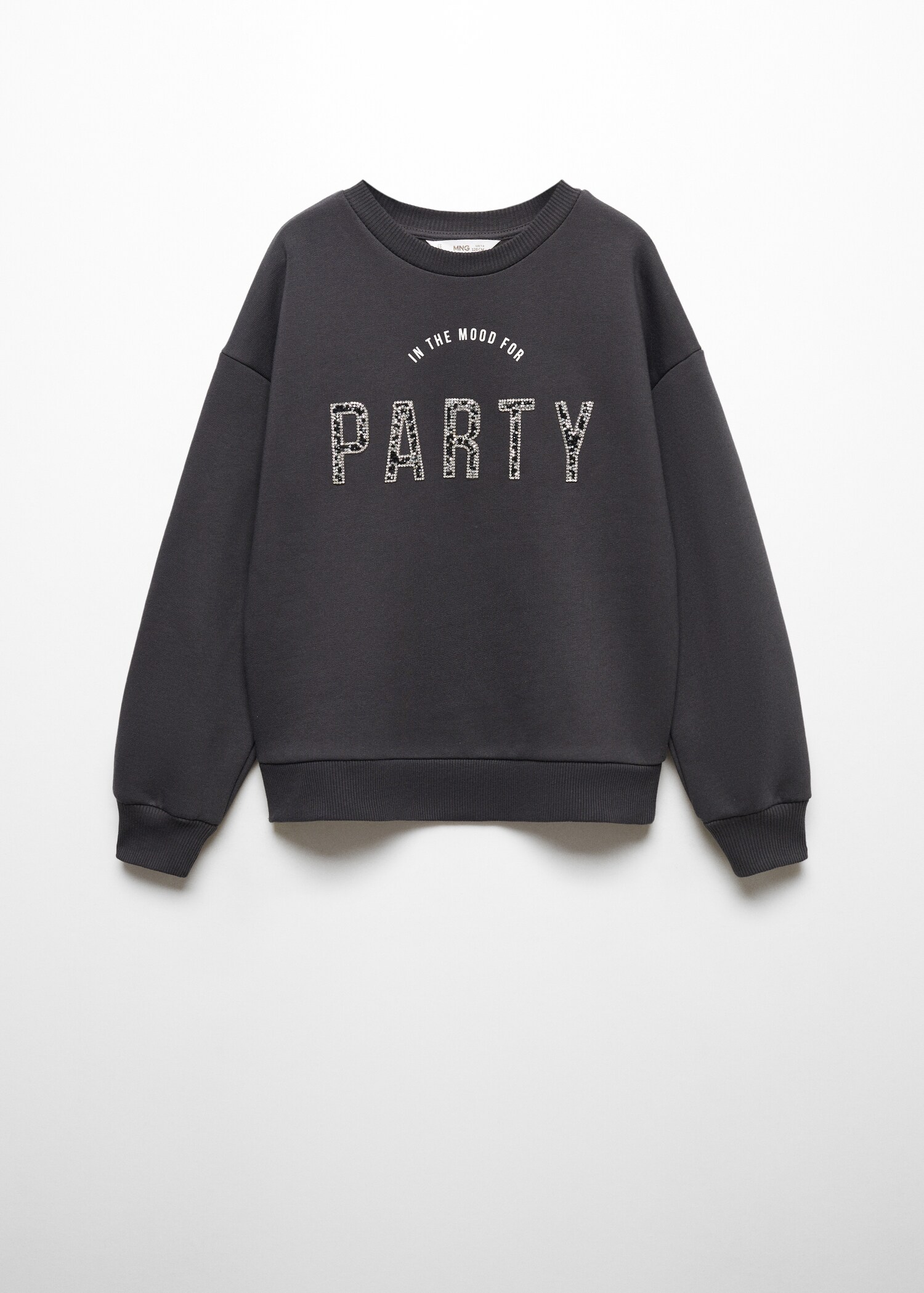 Sweatshirt met paillettenboodschap - Artikel zonder model