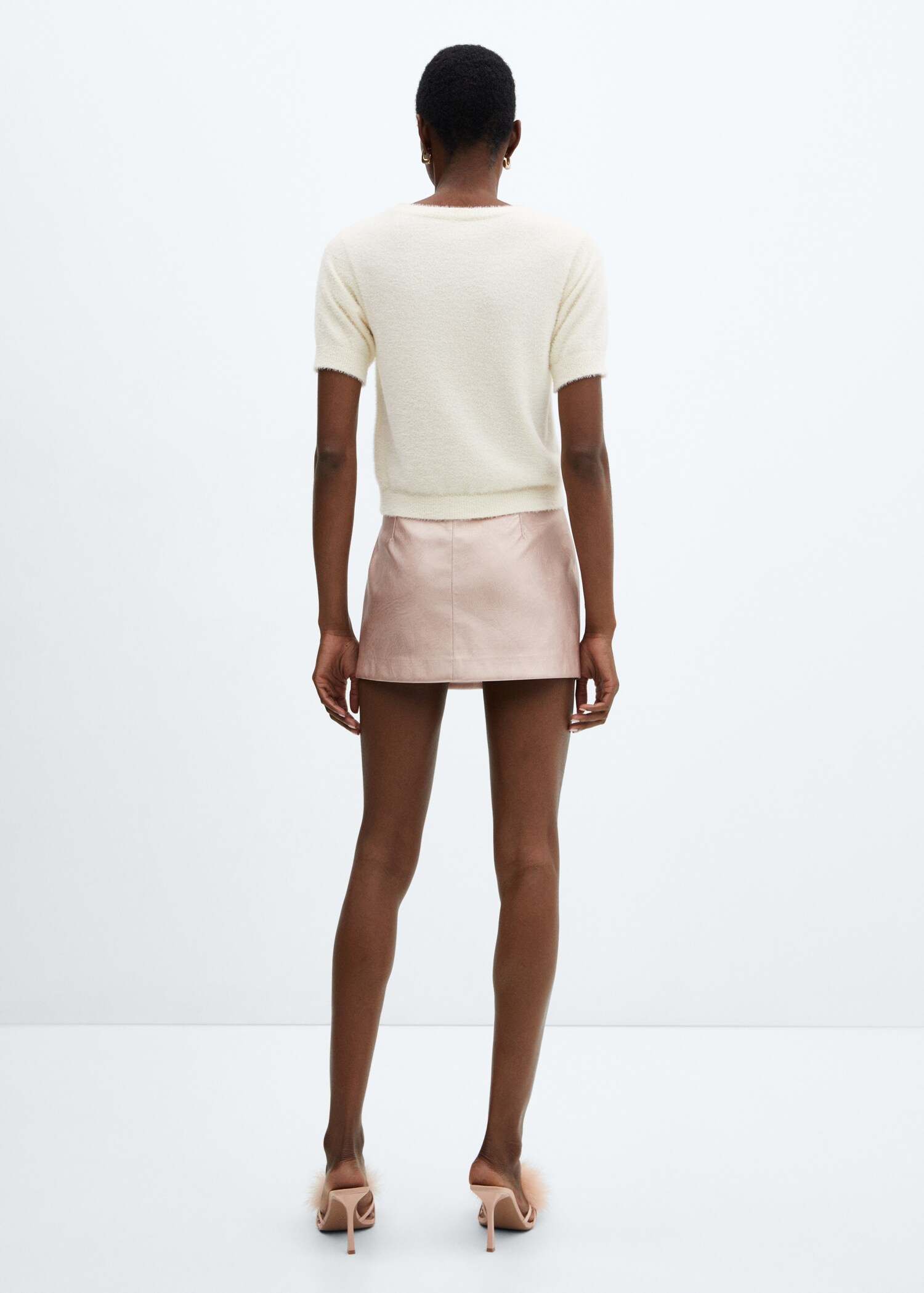 Fur-effect knitted sweater - Reverse of the article