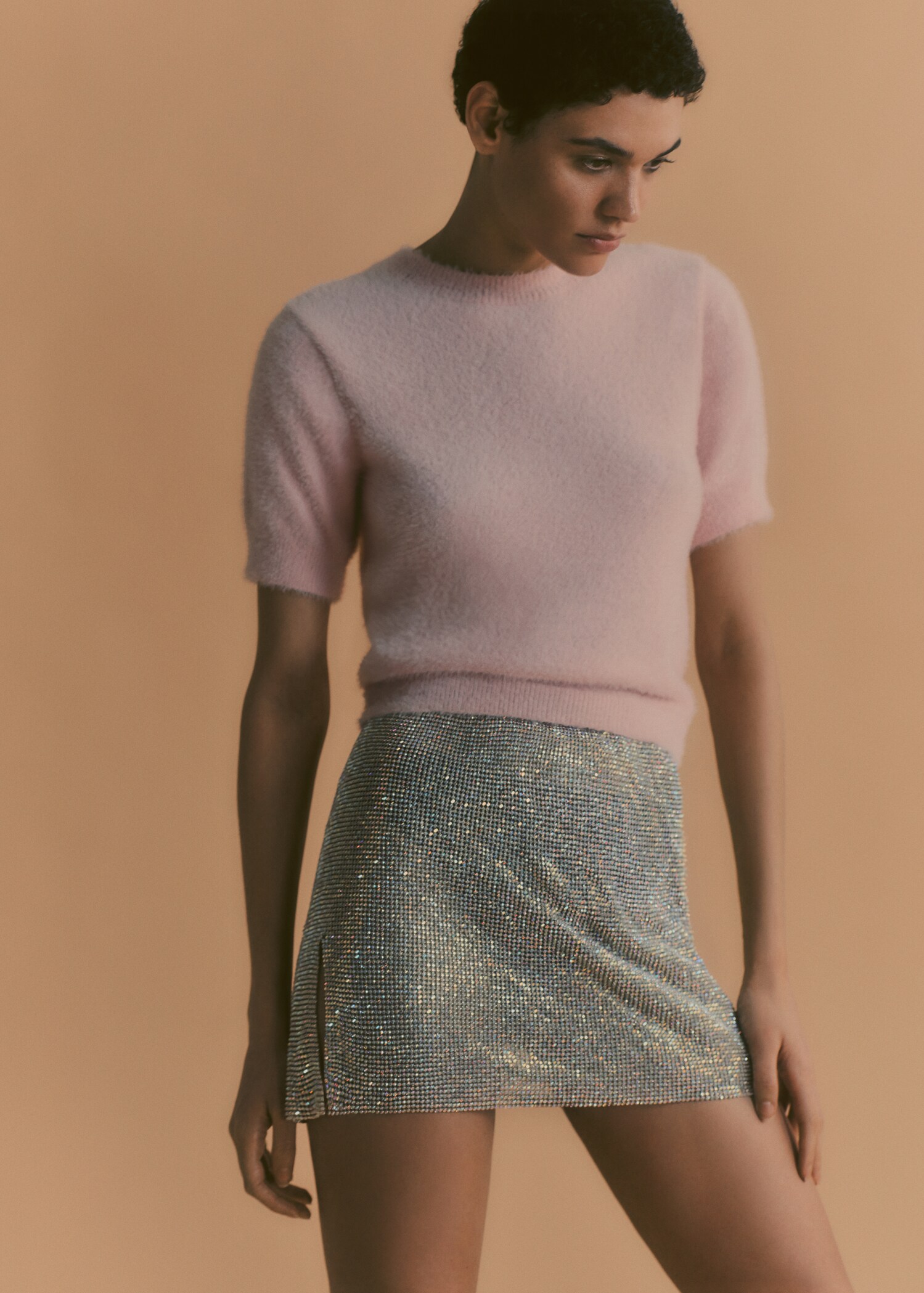 Fur-effect knitted sweater - Details of the article 6