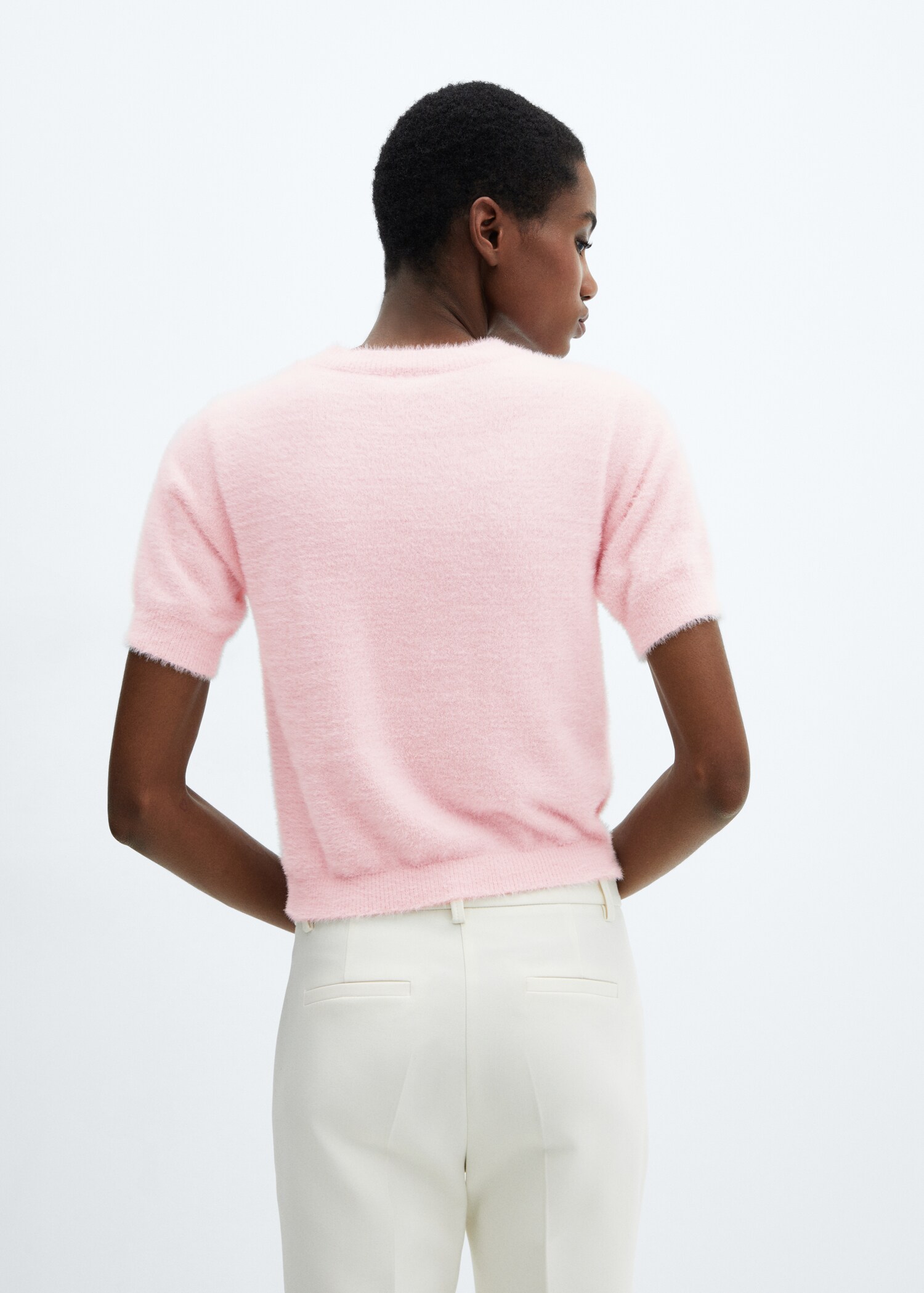 Fur-effect knitted sweater - Reverse of the article