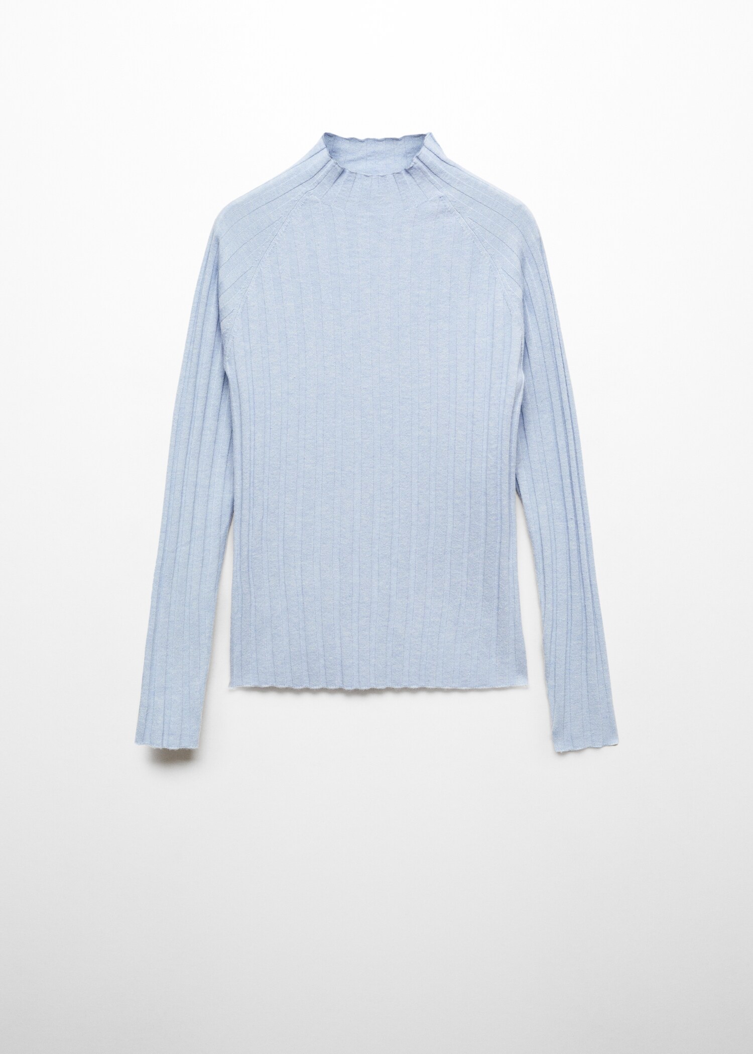 Ribbed sweater with perkins neck - Article without model