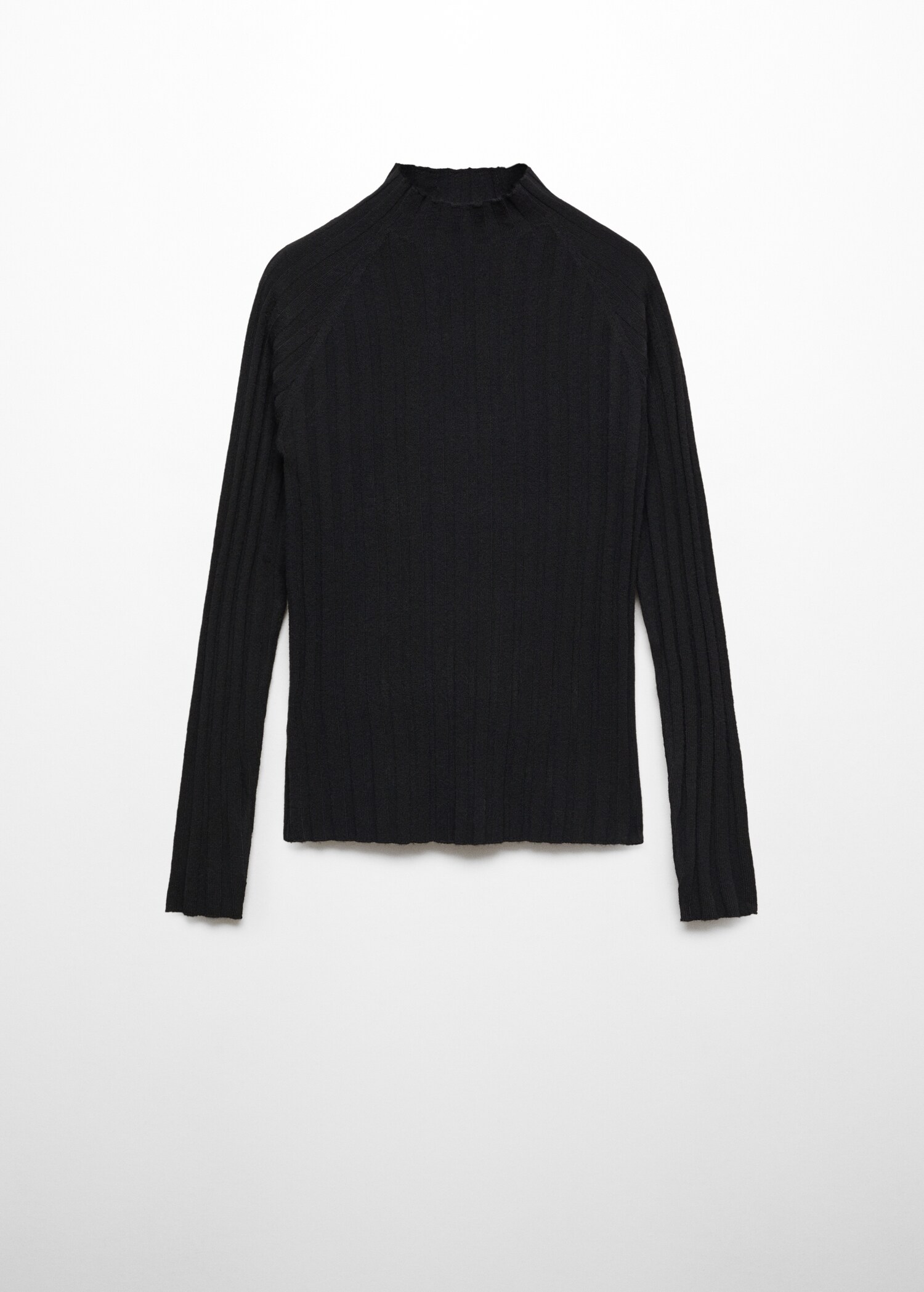 Ribbed sweater with perkins neck - Article without model