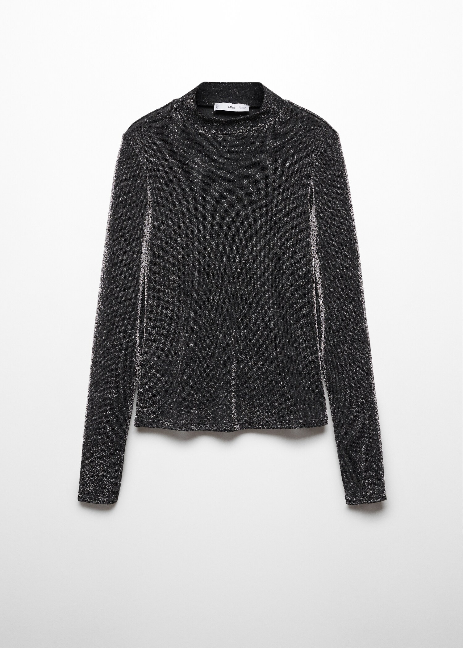 Lurex t-shirt with perkins neck - Article without model