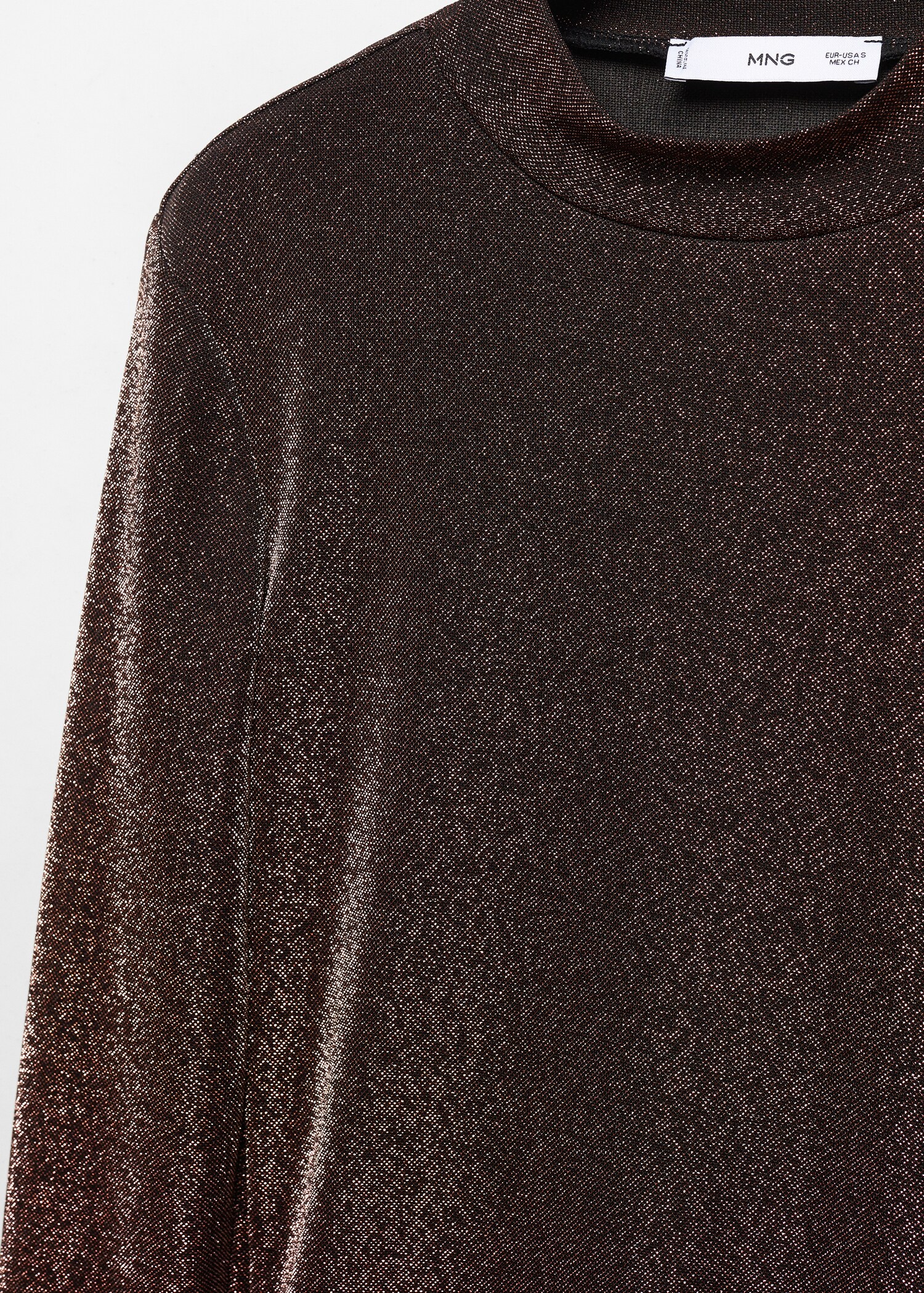 Lurex t-shirt with perkins neck - Details of the article 8