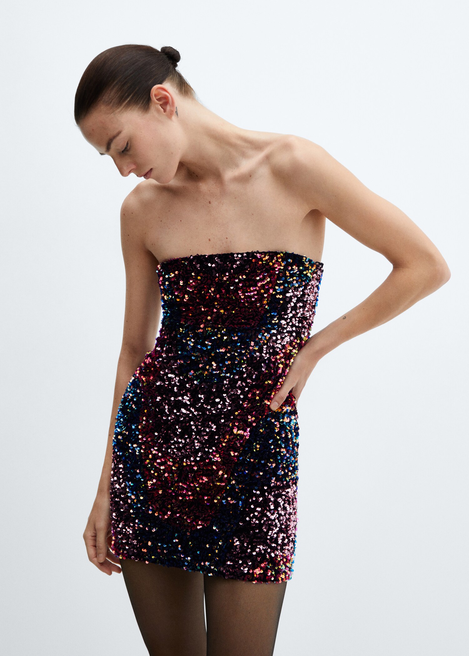 Short sequin dress - Medium plane