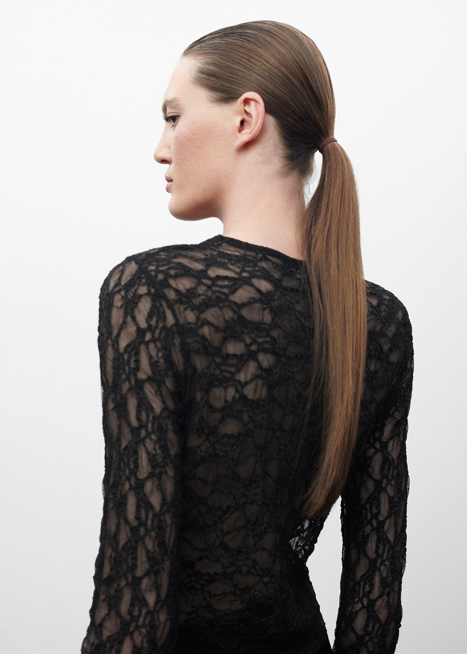 Long sleeve lace T-shirt - Reverse of the article