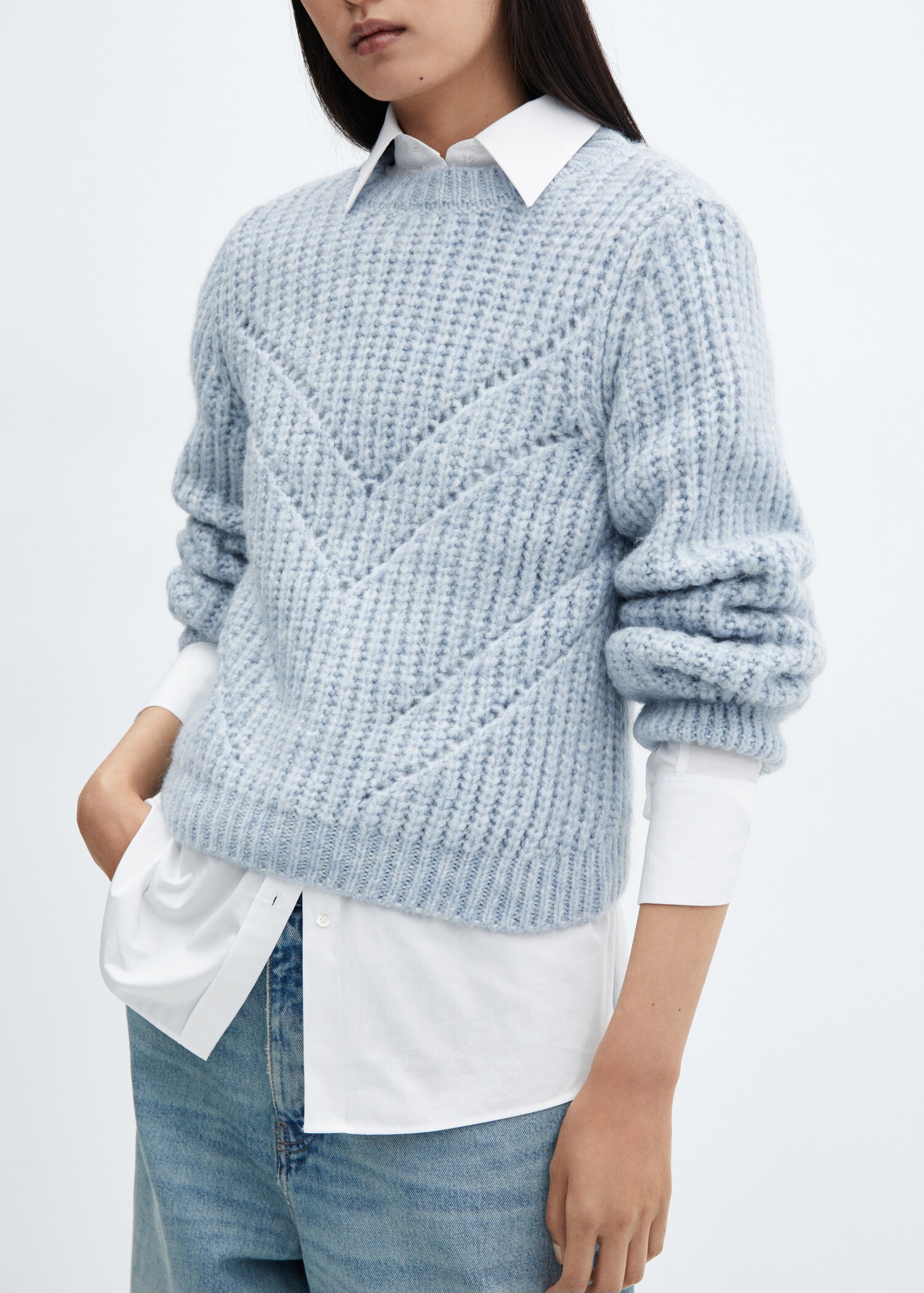 Open work-detail sweater - Details of the article 6