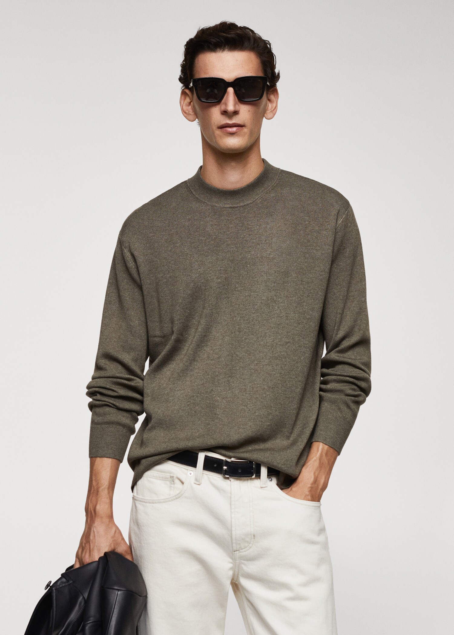 High collar wool sweater - Medium plane