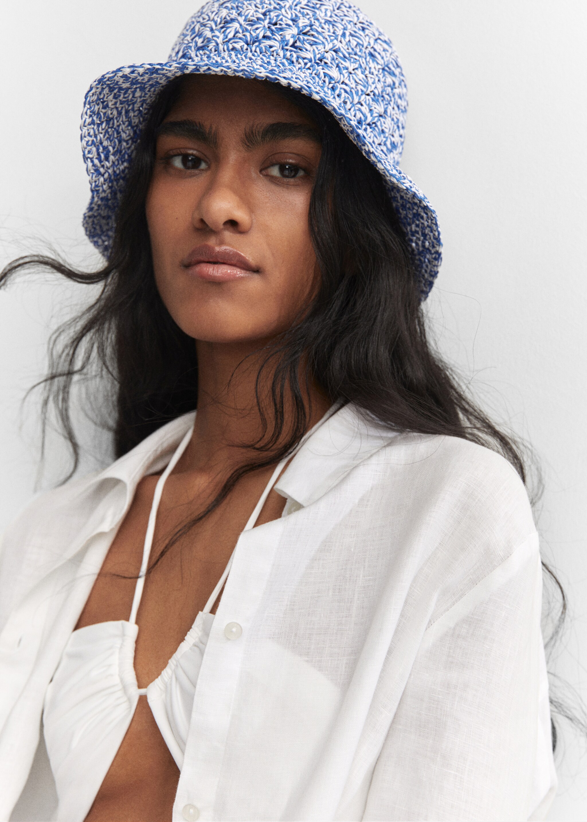 Chapeau fibre naturelle bicolore - Détail de l'article 9