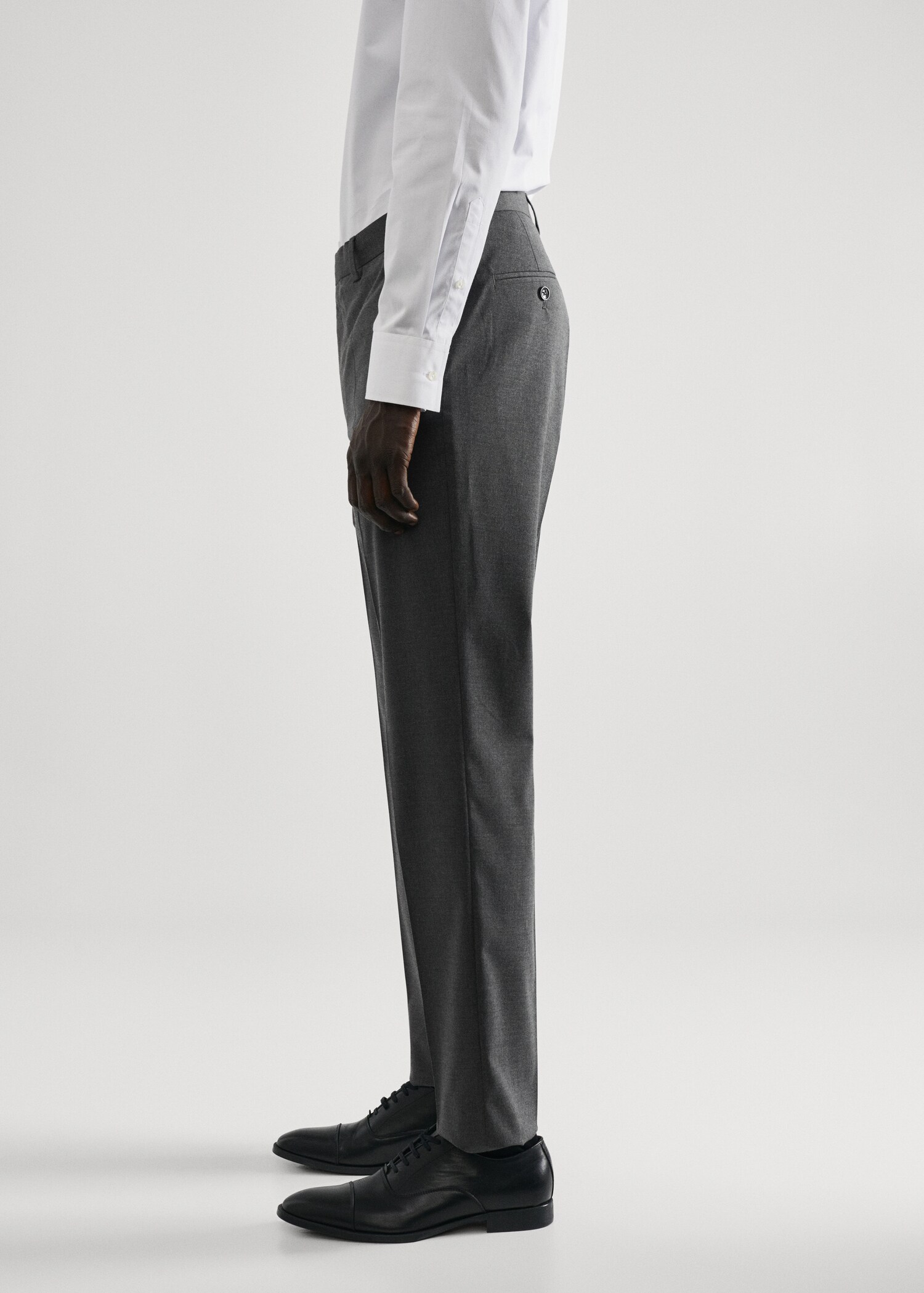 Stretch fabric slim-fit suit pants - Details of the article 2
