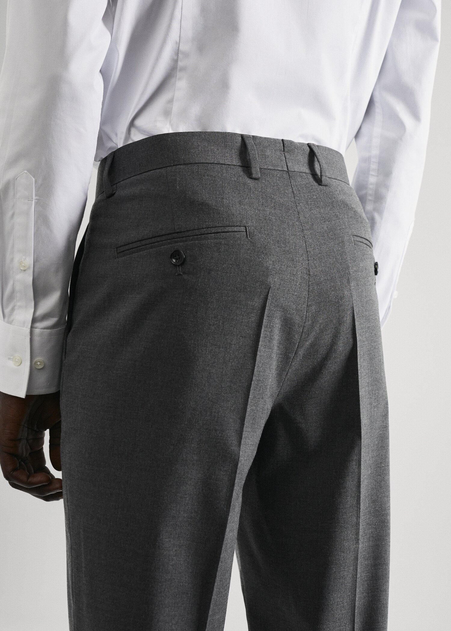 Stretch fabric slim-fit suit pants - Details of the article 6