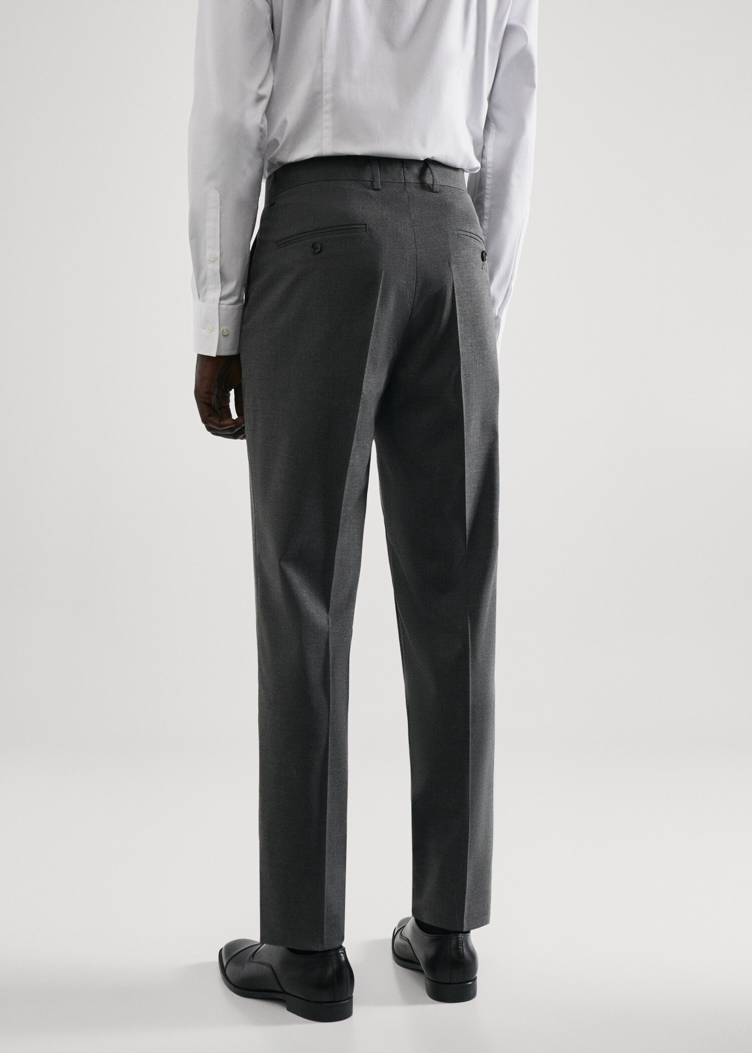 Stretch fabric slim-fit suit pants - Reverse of the article