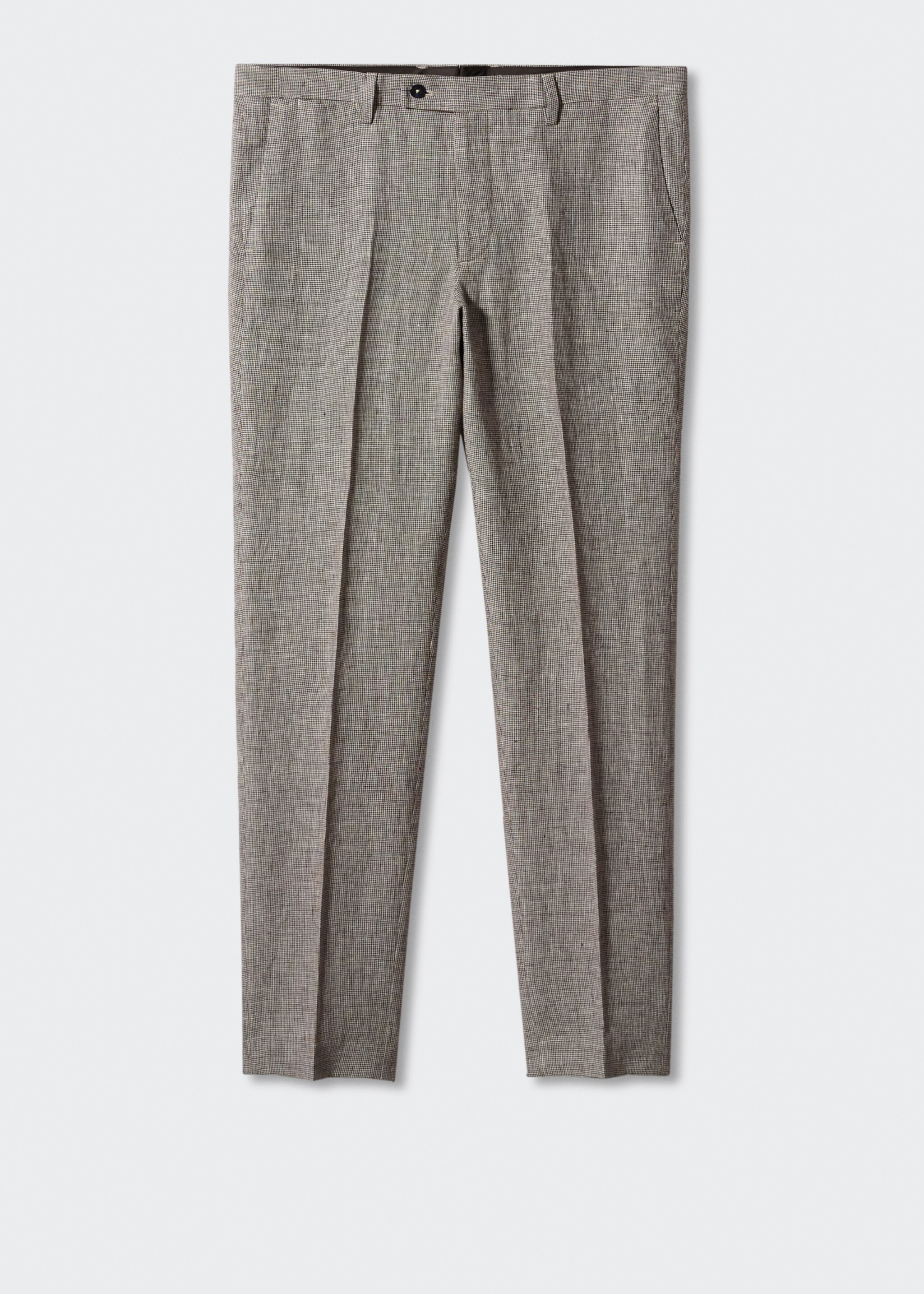 100% linen suit trousers - Article without model, Beige. Ref: 57010028-00.