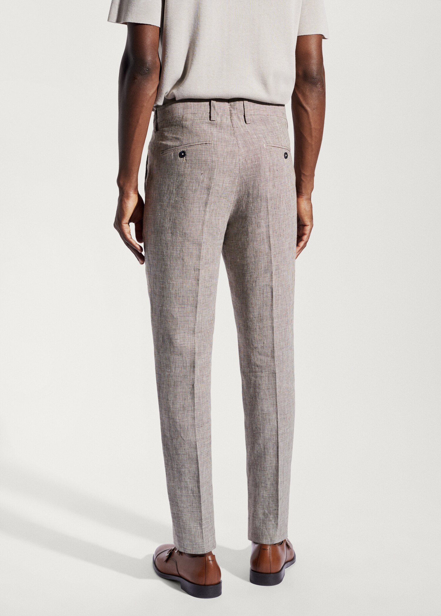 100% linen suit trousers - Reverse of the article