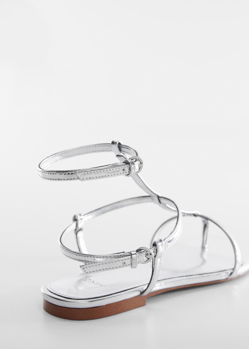 Silver sandals ankle strap clearance