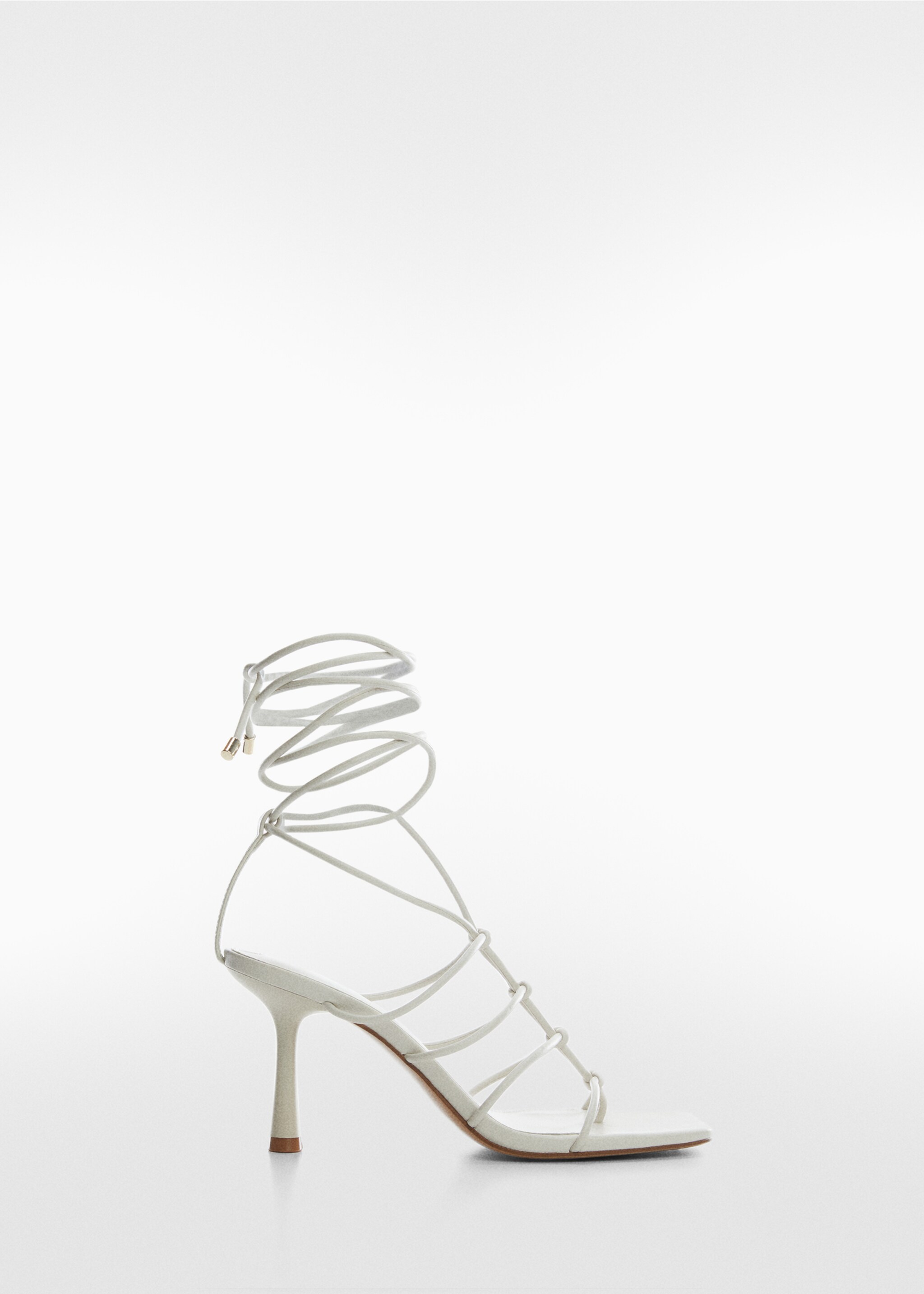 Strappy heeled sandals - Article without model, Ecru. Ref: 57010042-00.