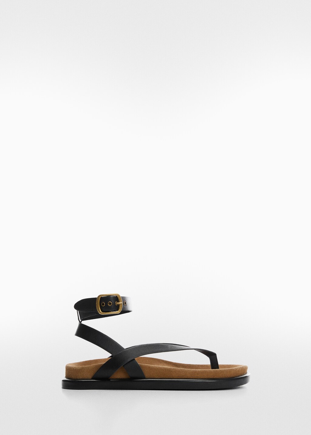 Buckle leather sandals - Woman | MANGO OUTLET USA
