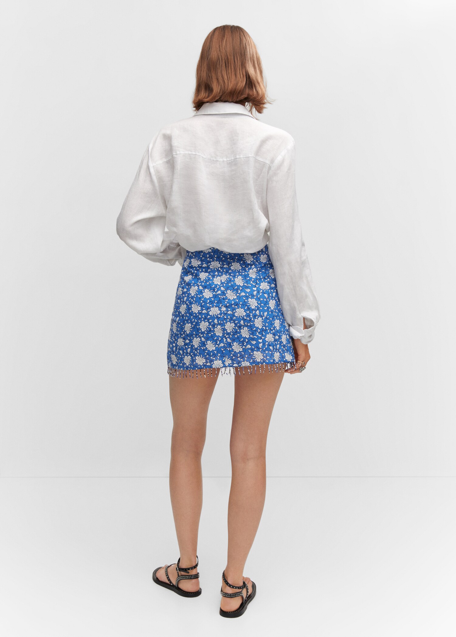 Minifalda estampada abalorios - Reverso del artículo