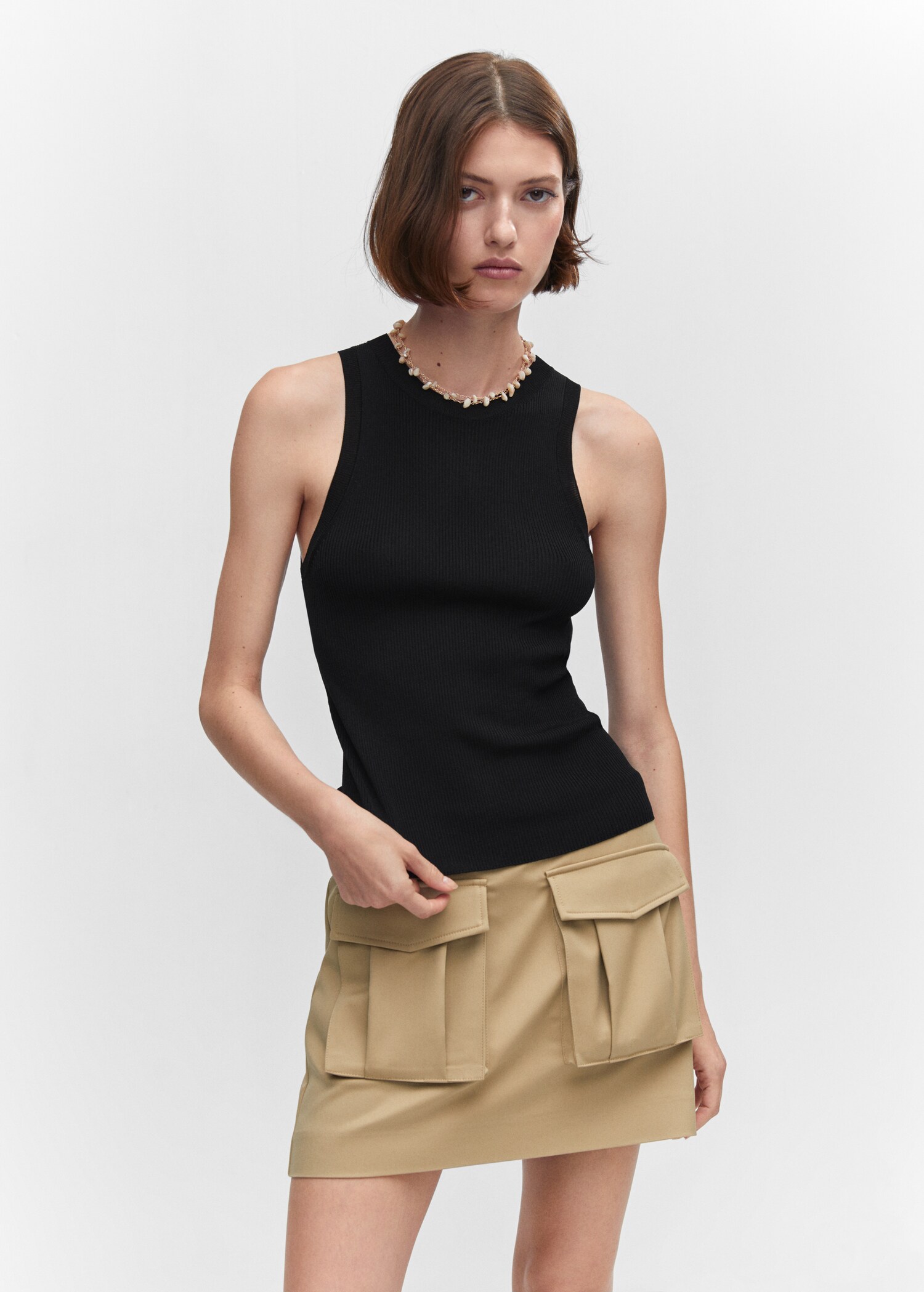 Ribbed knit top - Medium plane