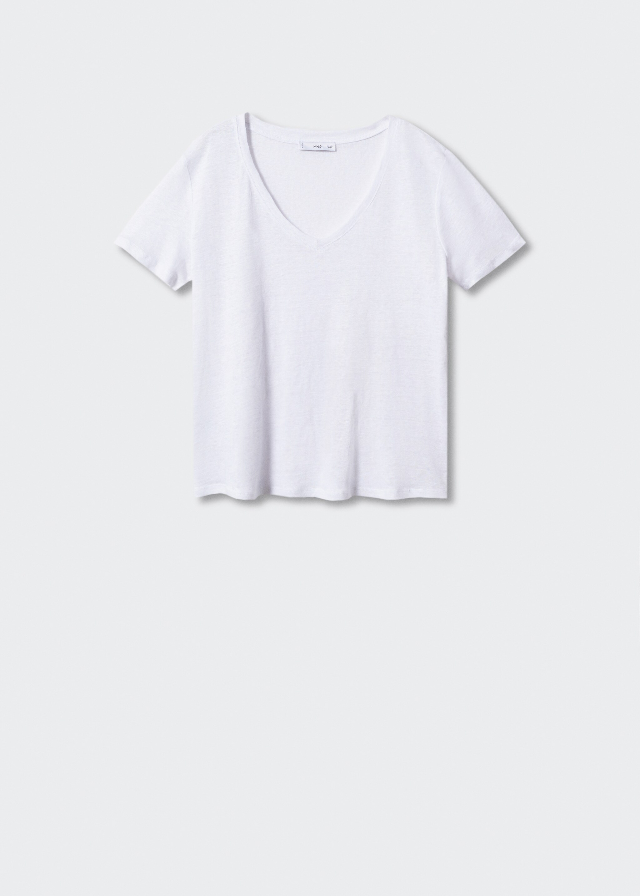 V-neck linen t-shirt - Article without model