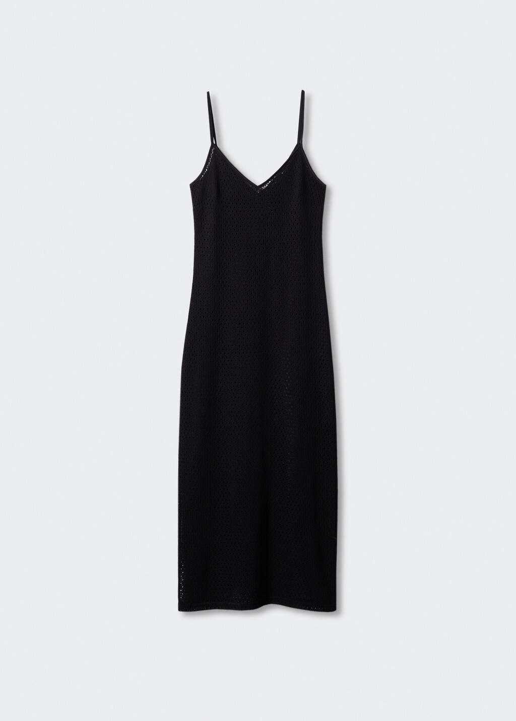 Long openwork knitted dress - Woman | MANGO OUTLET USA