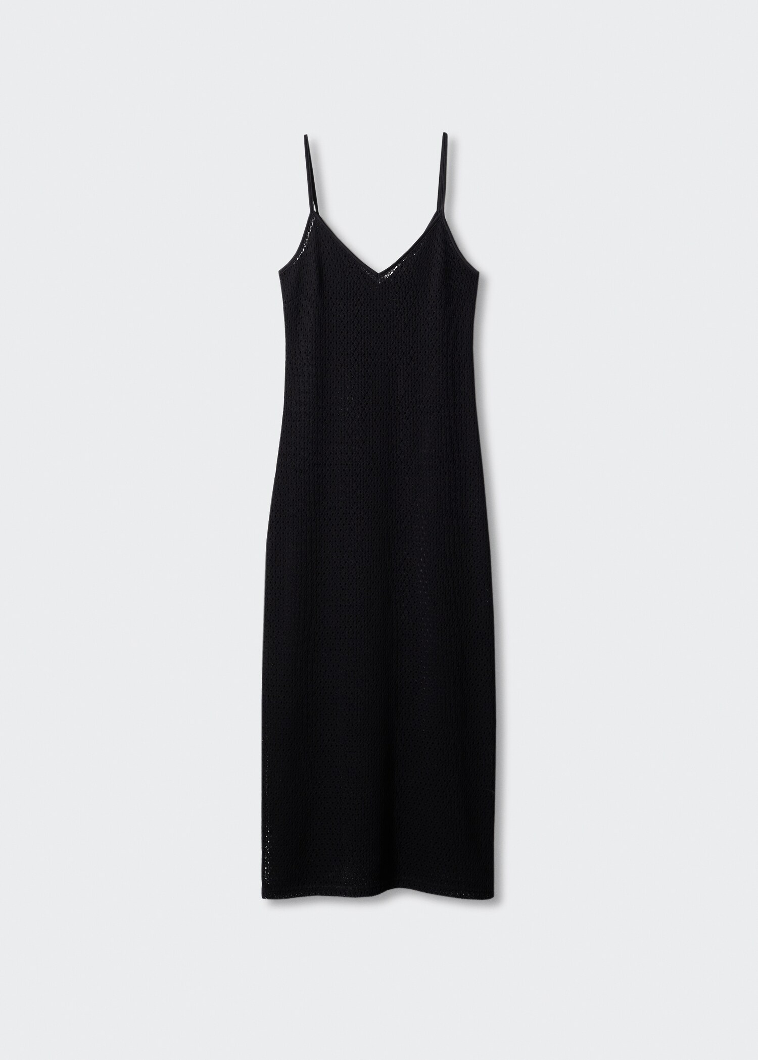 Long openwork knitted dress - Article without model