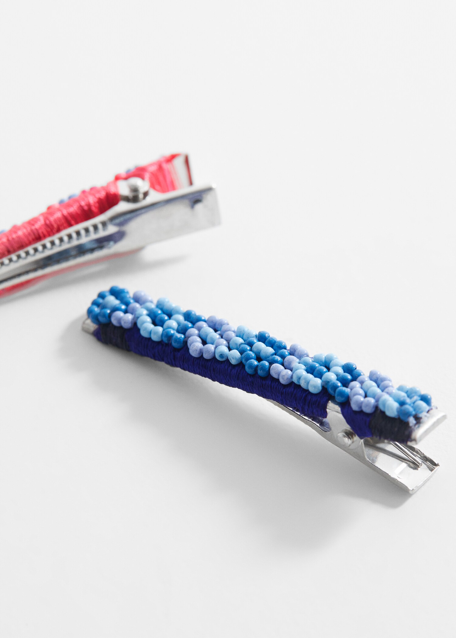 Pack of 2 fur-effect hair clips - Medium plane