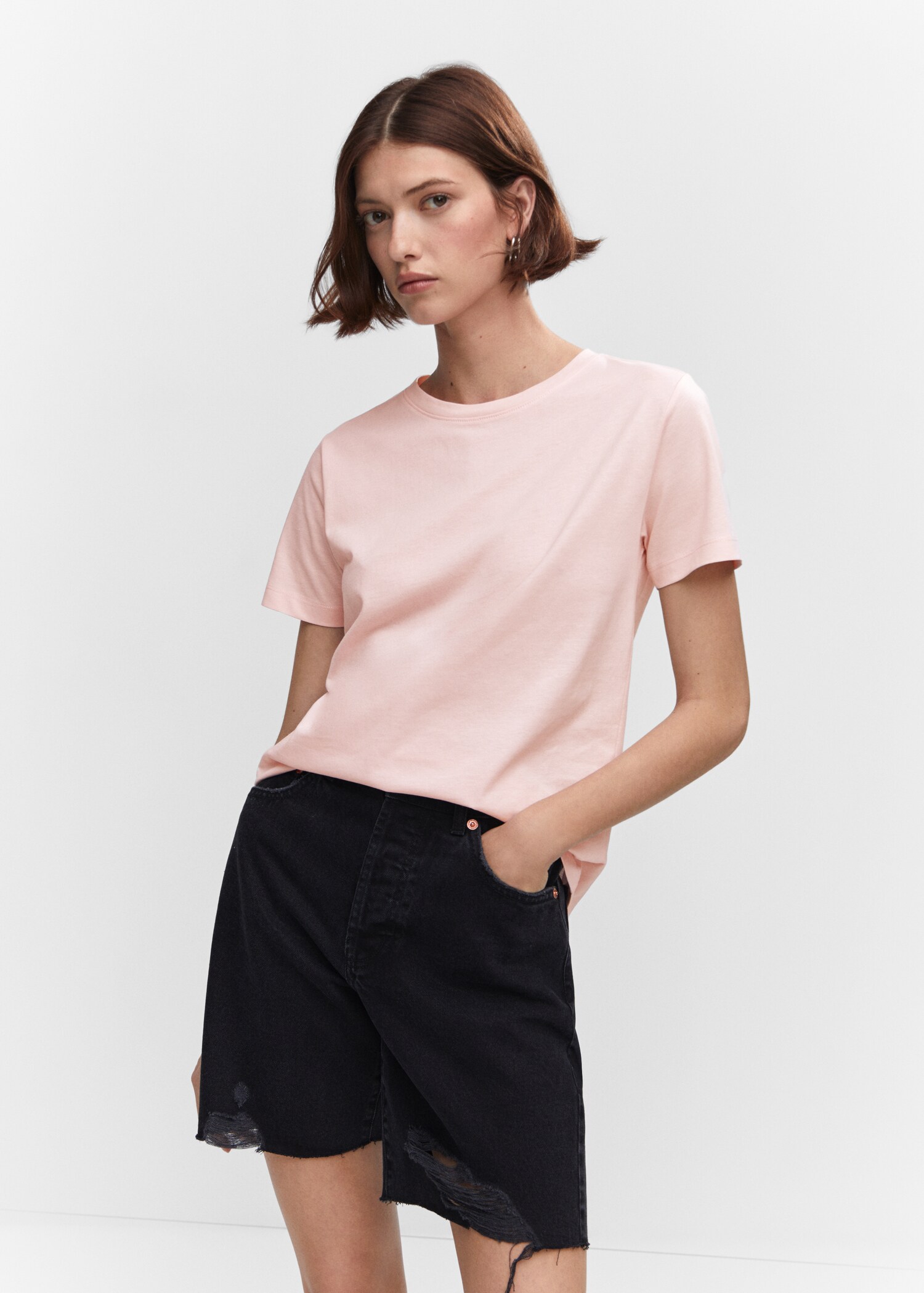 T-Shirt aus 100 % Baumwolle - Mittlere Ansicht