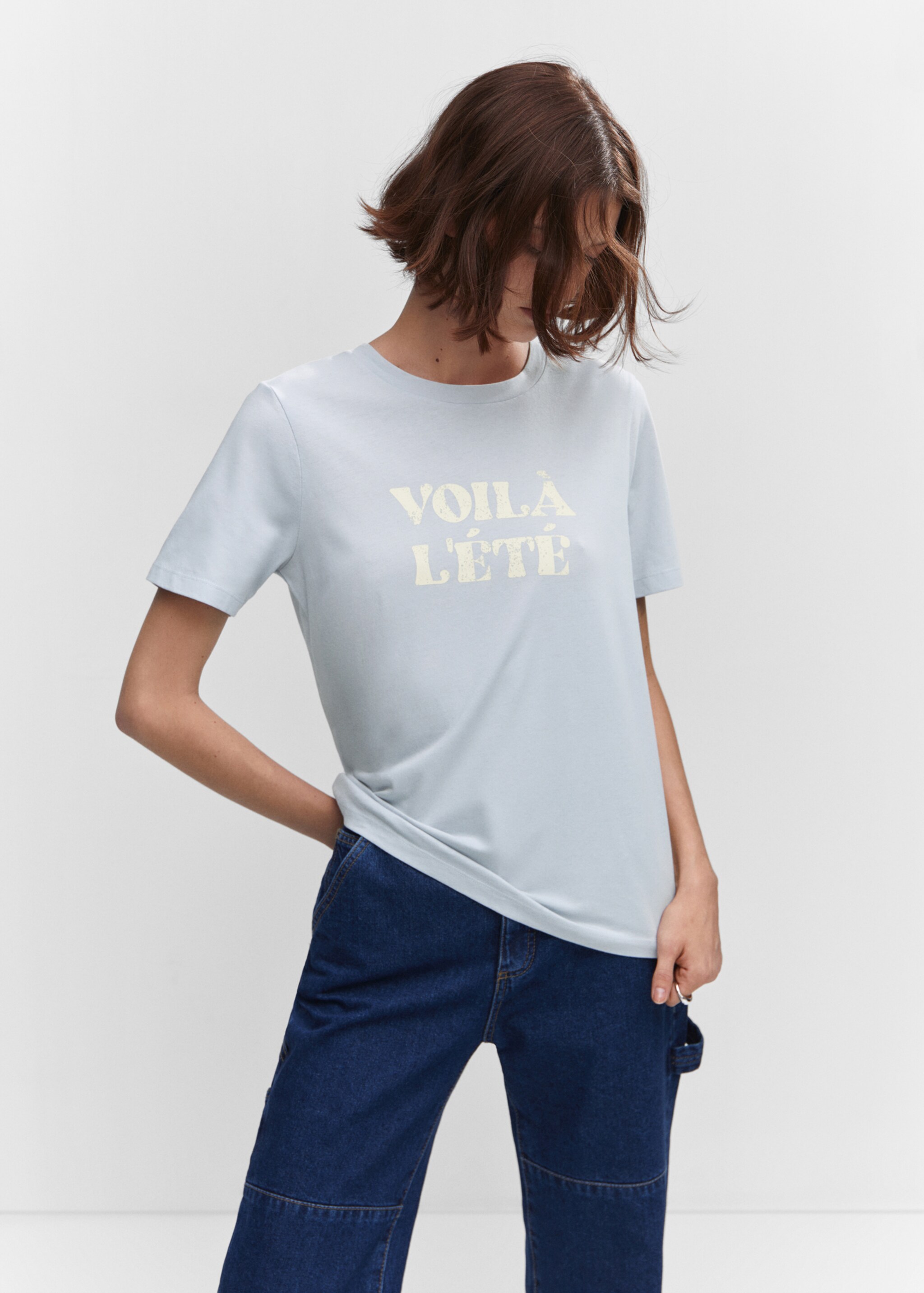 T-shirt en coton imprimé - Plan moyen