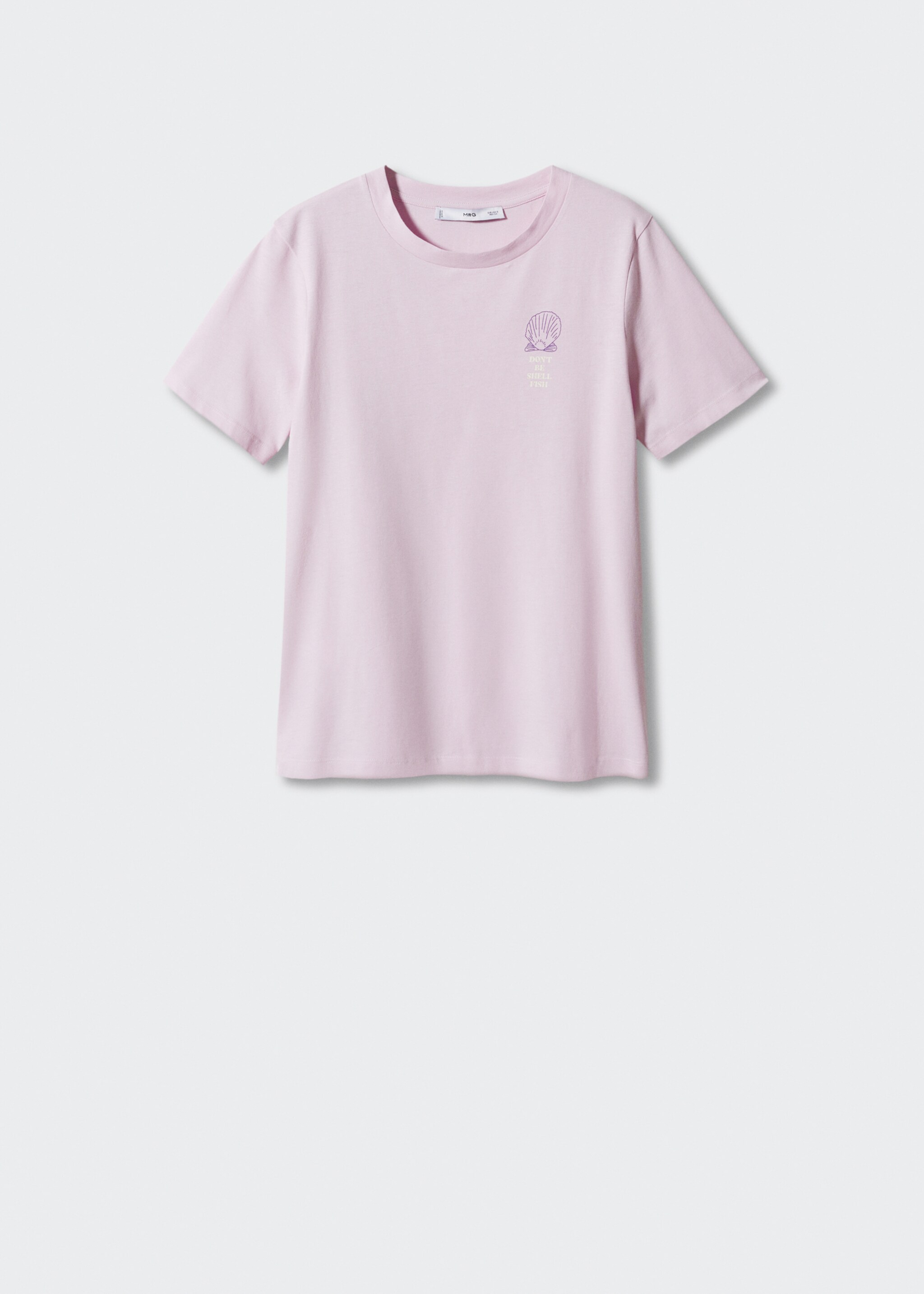 Printed cotton-blend t-shirt - Article without model, Pink. Ref: 57010317-00.