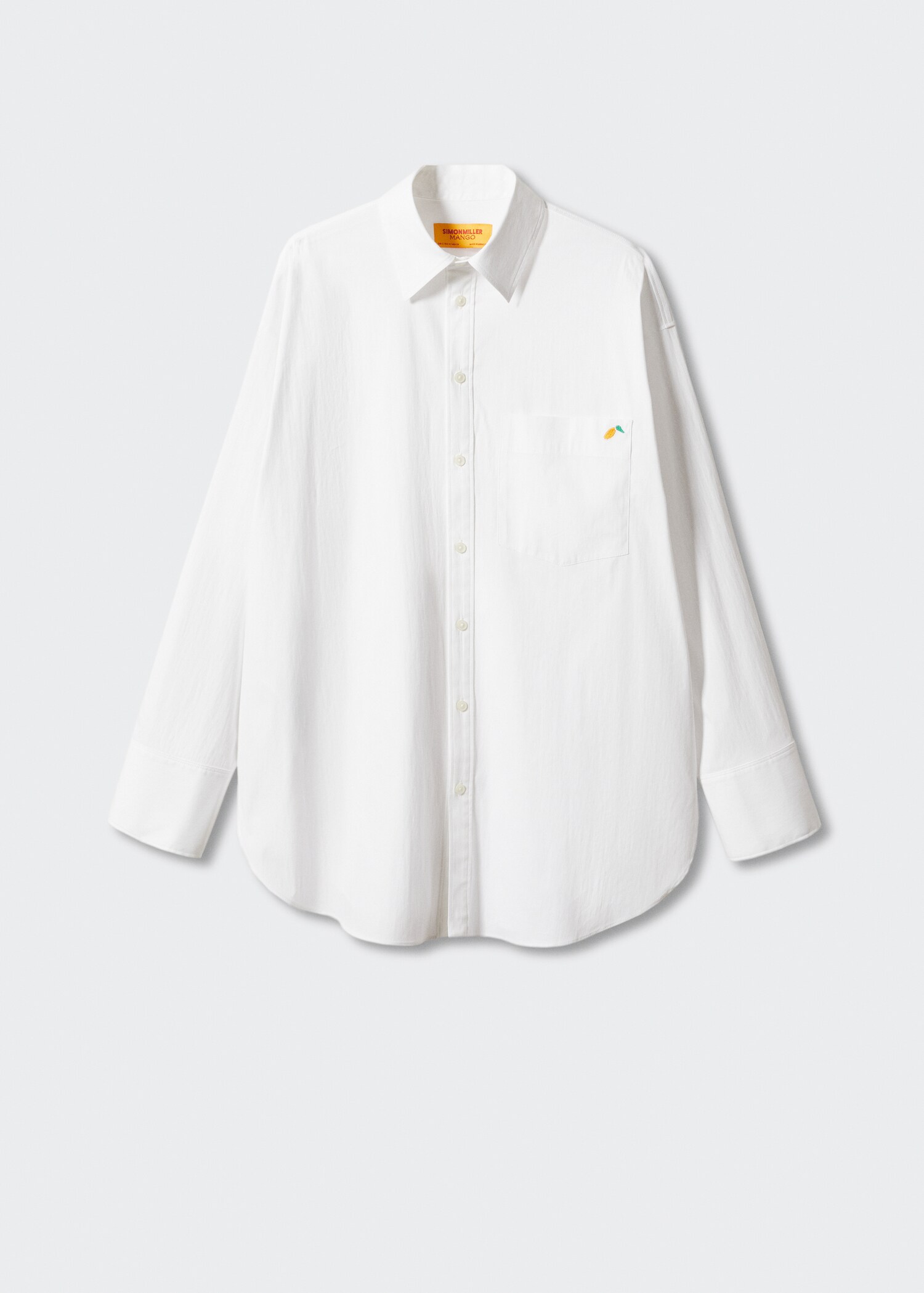 Oversized shirt with embroidered detail - Article without model