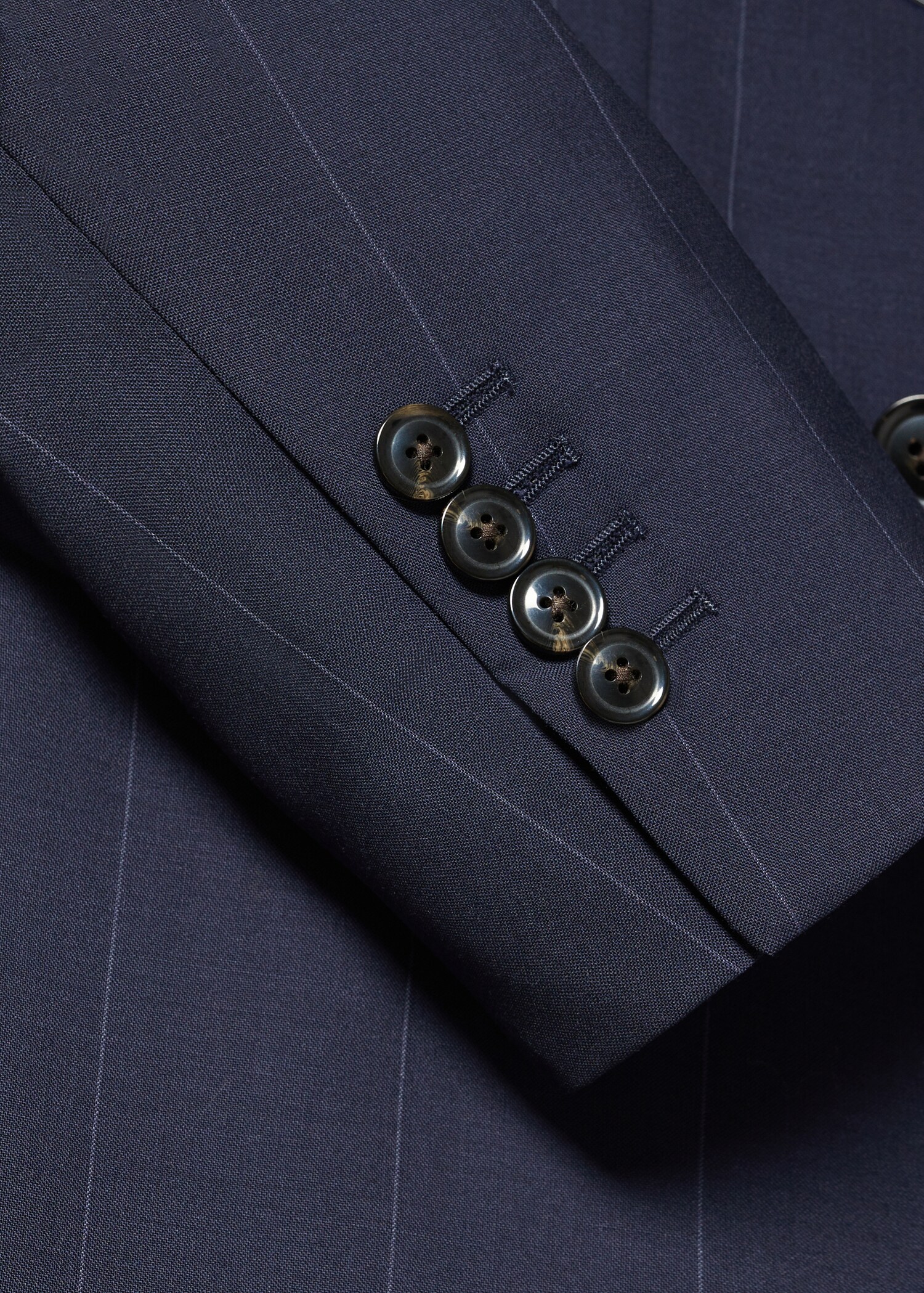Virgin wool double-breasted suit jacket - Details of the article 0