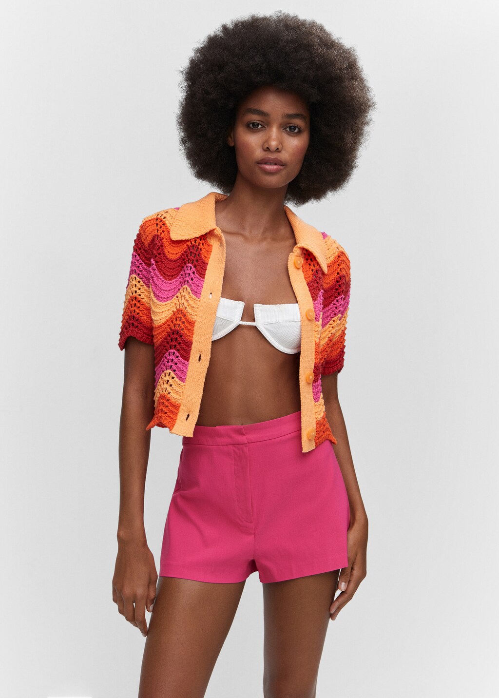 High waist straight shorts Women MANGO OUTLET Norway