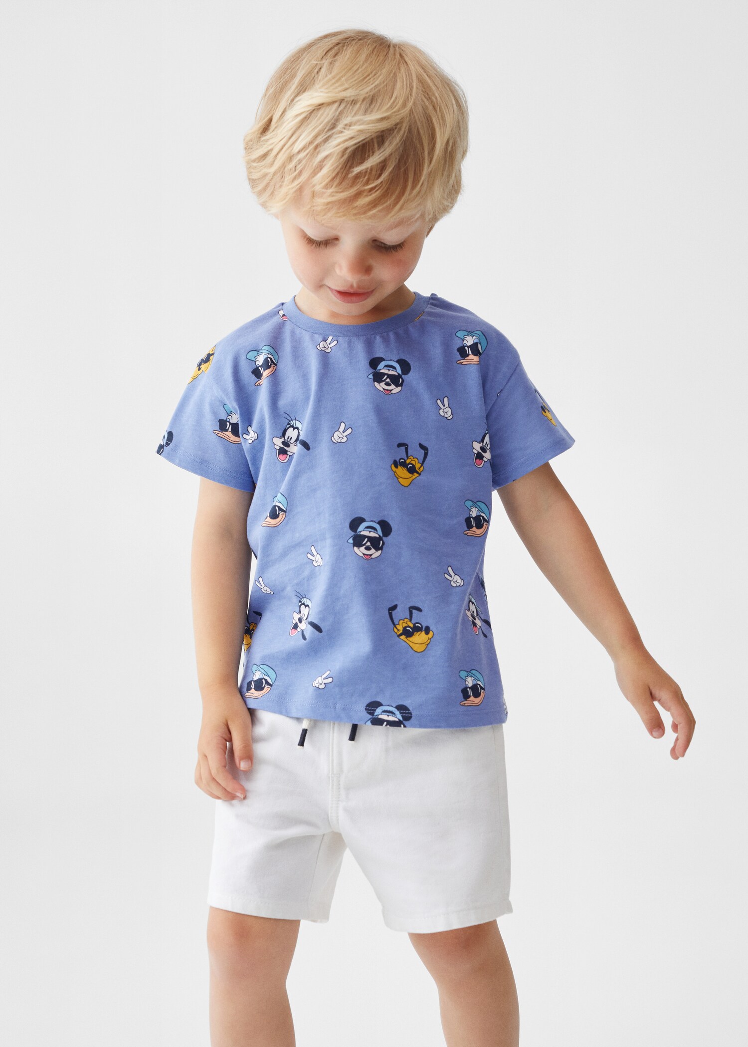 Katoenen T-shirt met print - Middenvlak