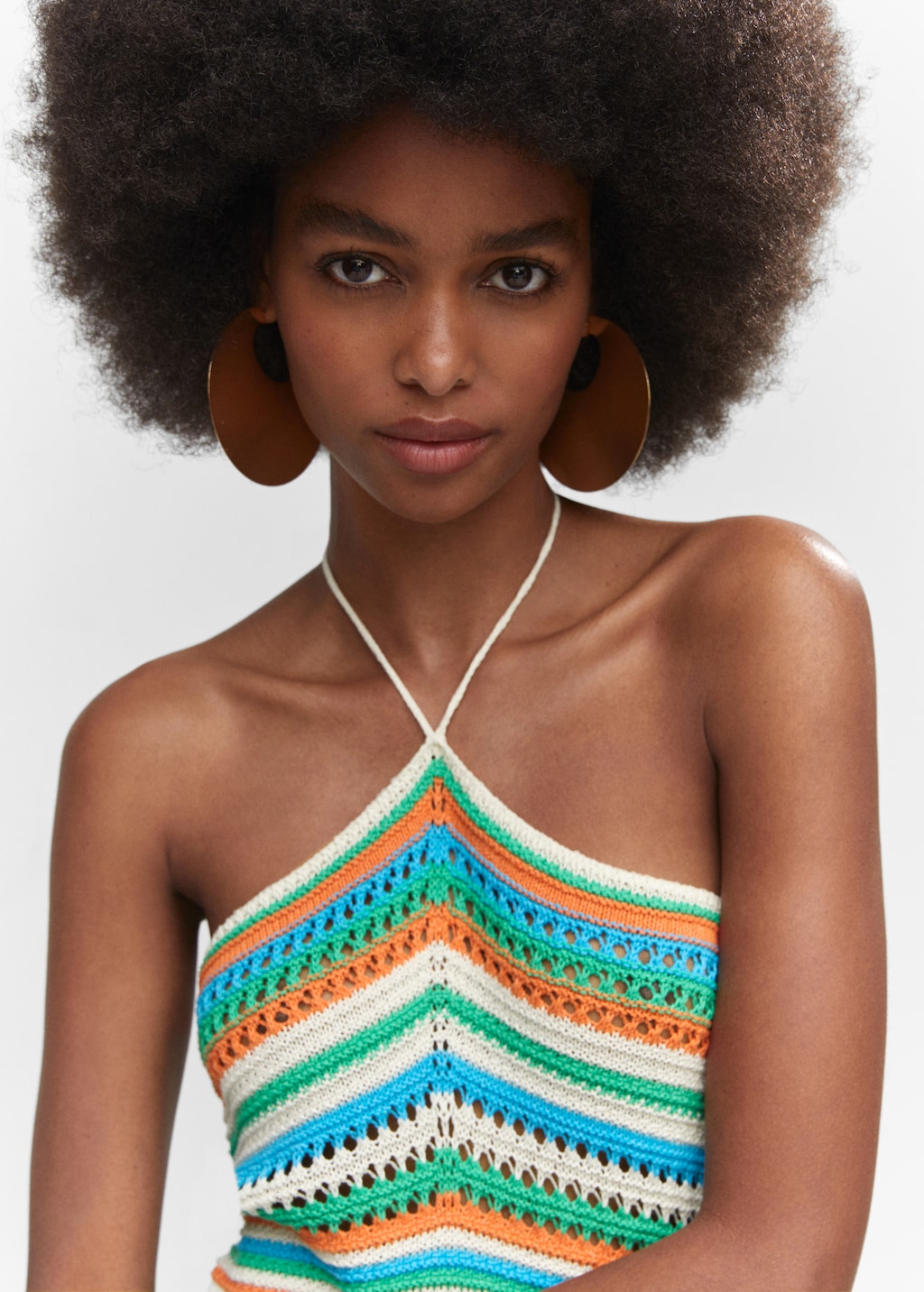 Halter neck crochet dress Women MANGO OUTLET Sweden