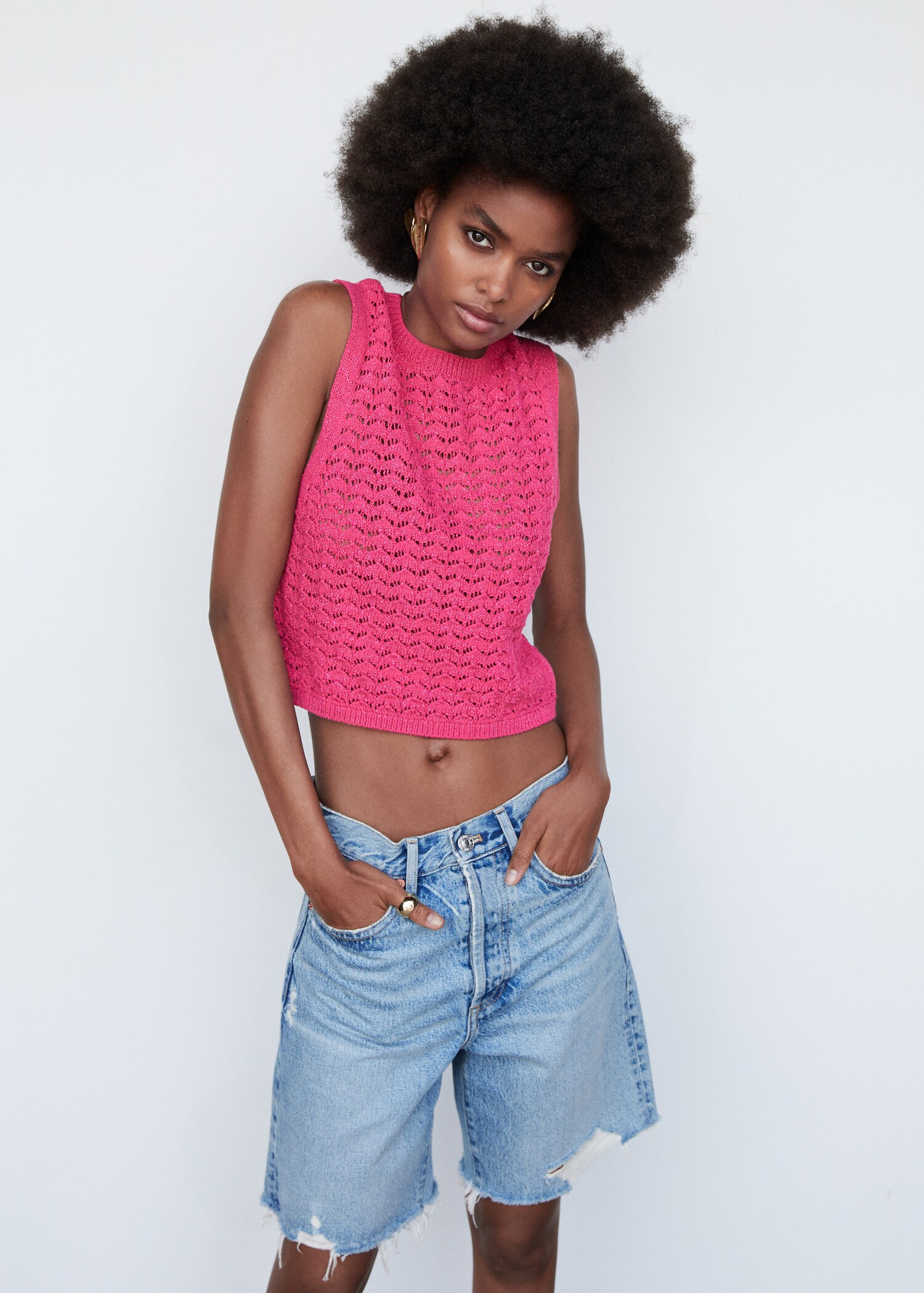 Crochet crop top - Middenvlak