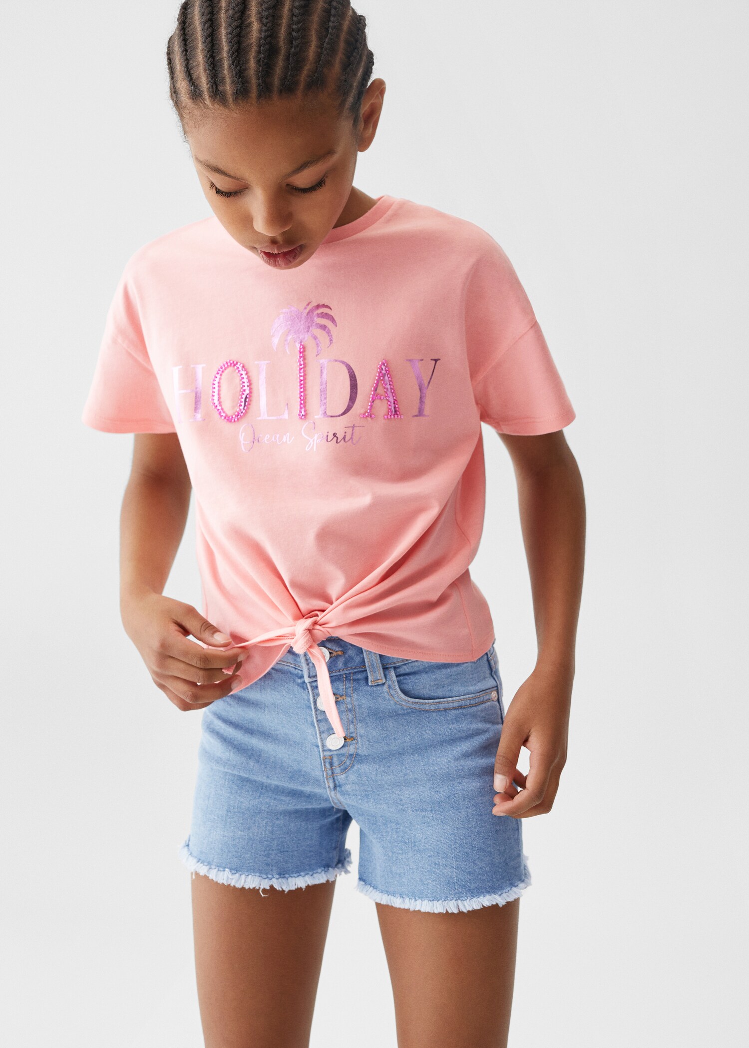 Knot cotton t-shirt - Medium plane