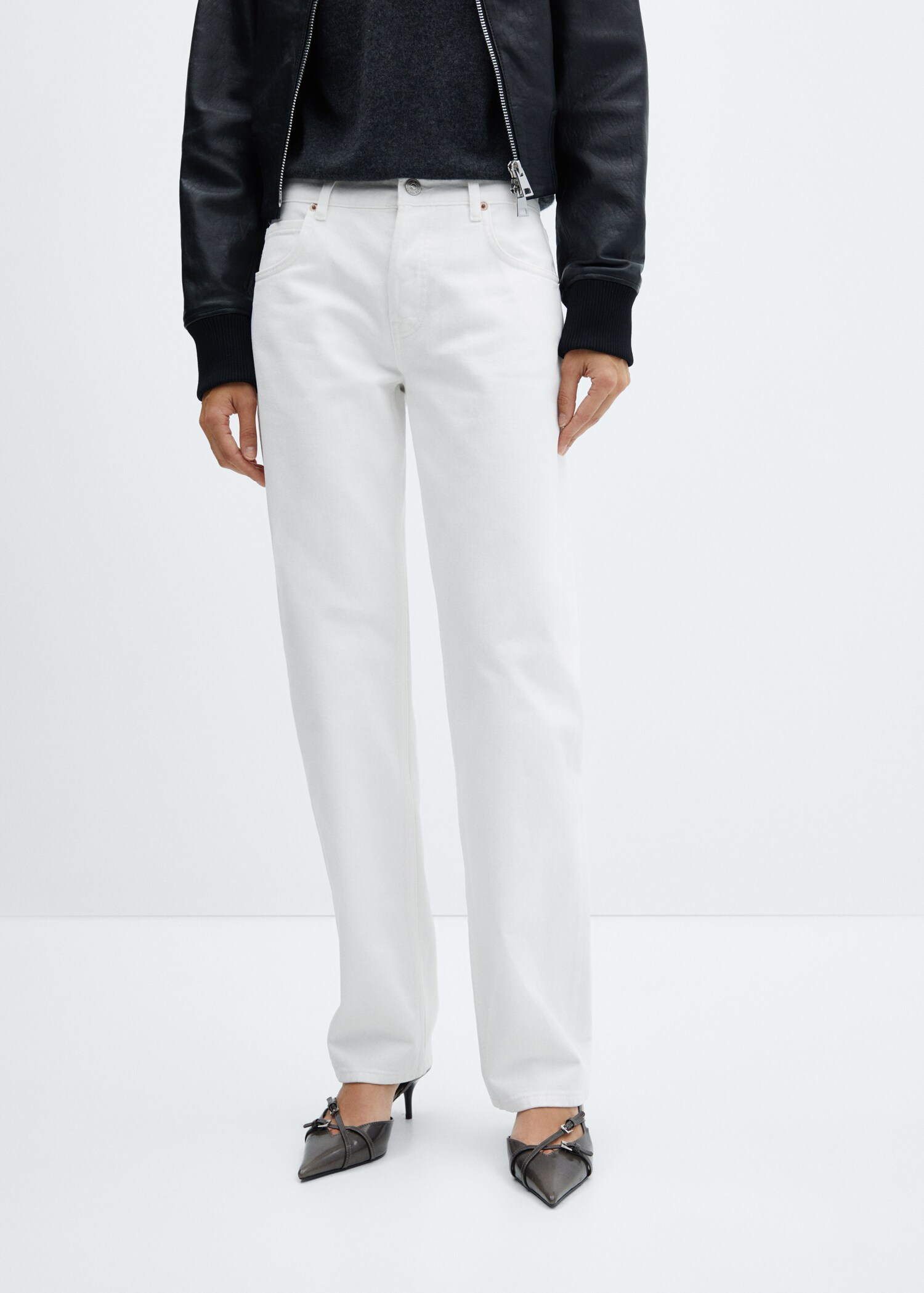 Mid-rise straight jeans - Medium plane