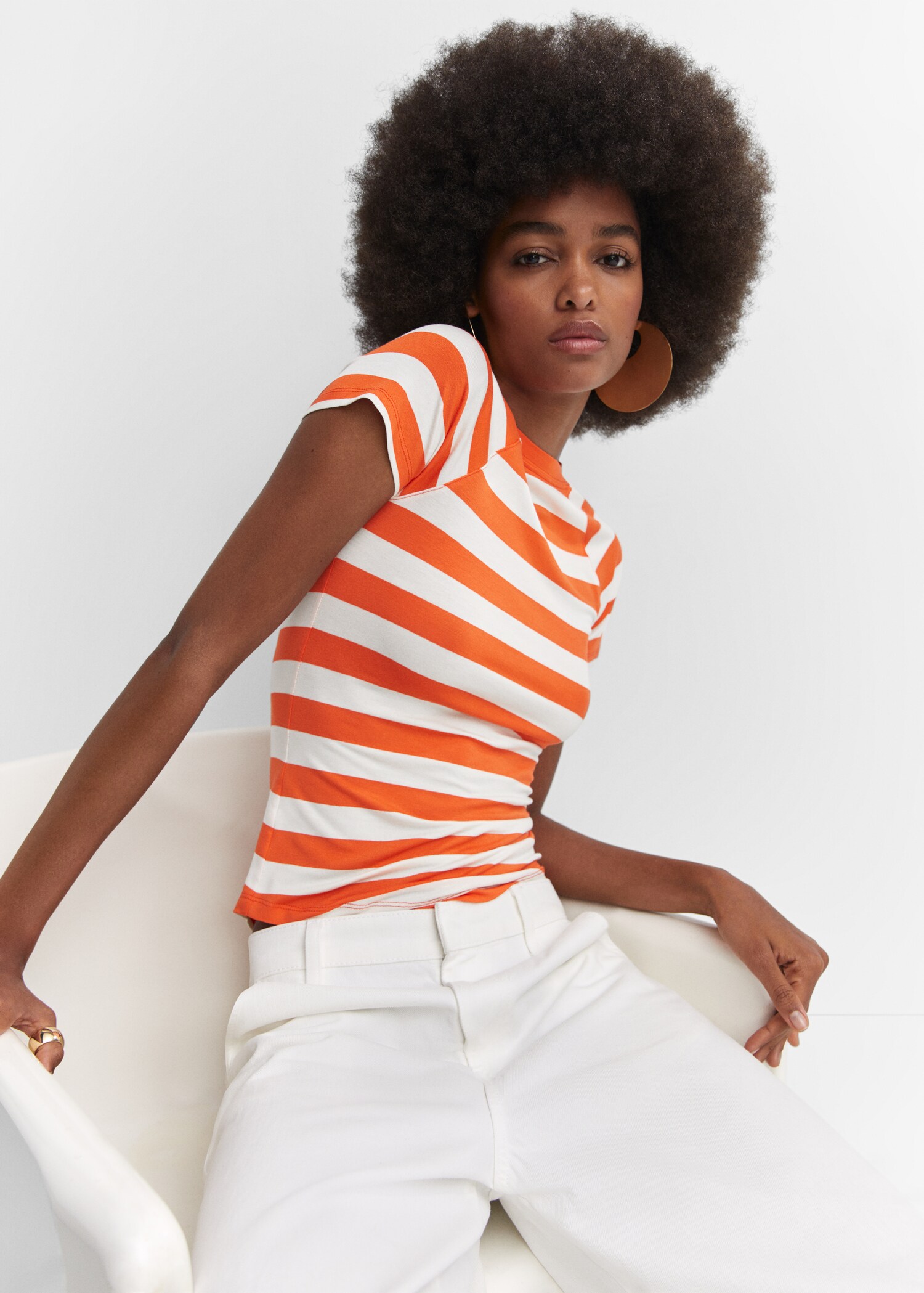 Striped print T-shirt - Details of the article 2