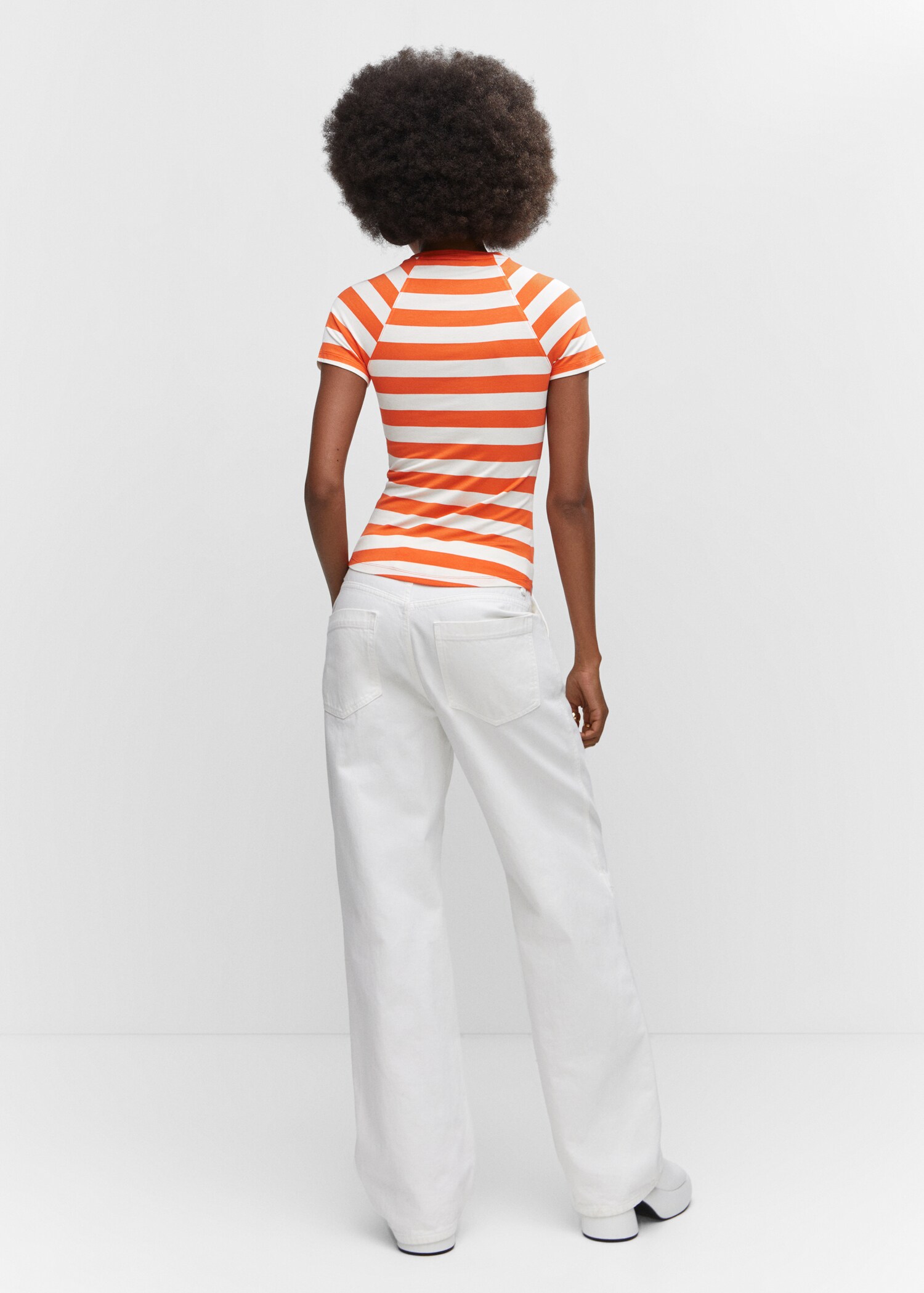 Striped print T-shirt - Reverse of the article