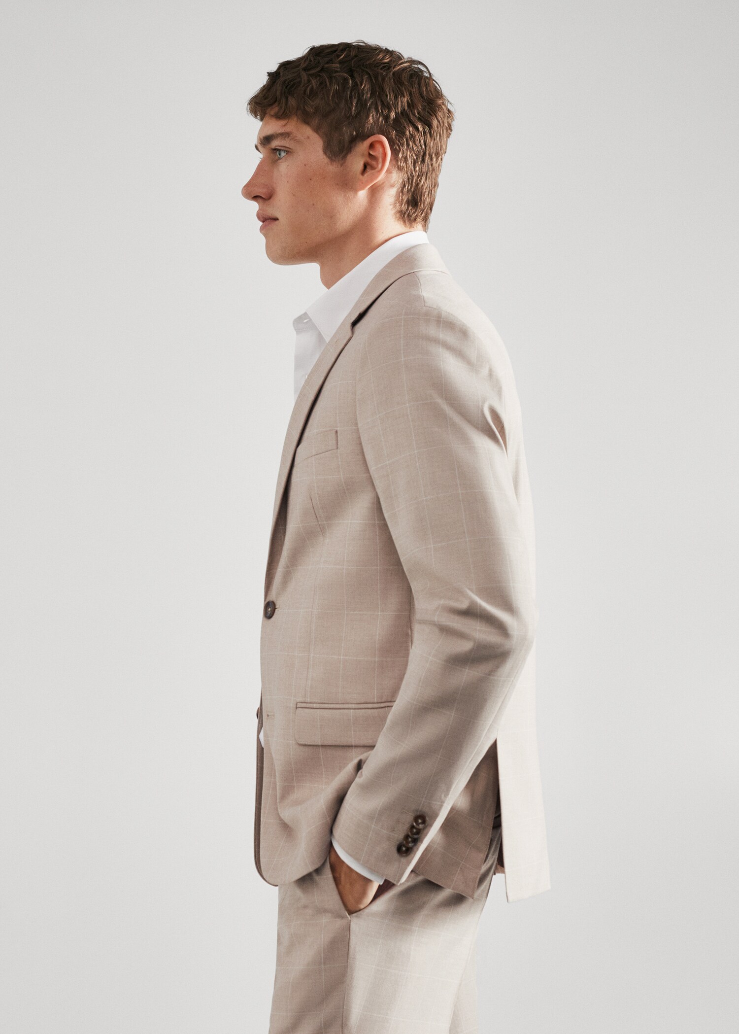 Σακάκι κοστουμιού καρό super slim fit - Λεπτομέρεια του προϊόντος 1