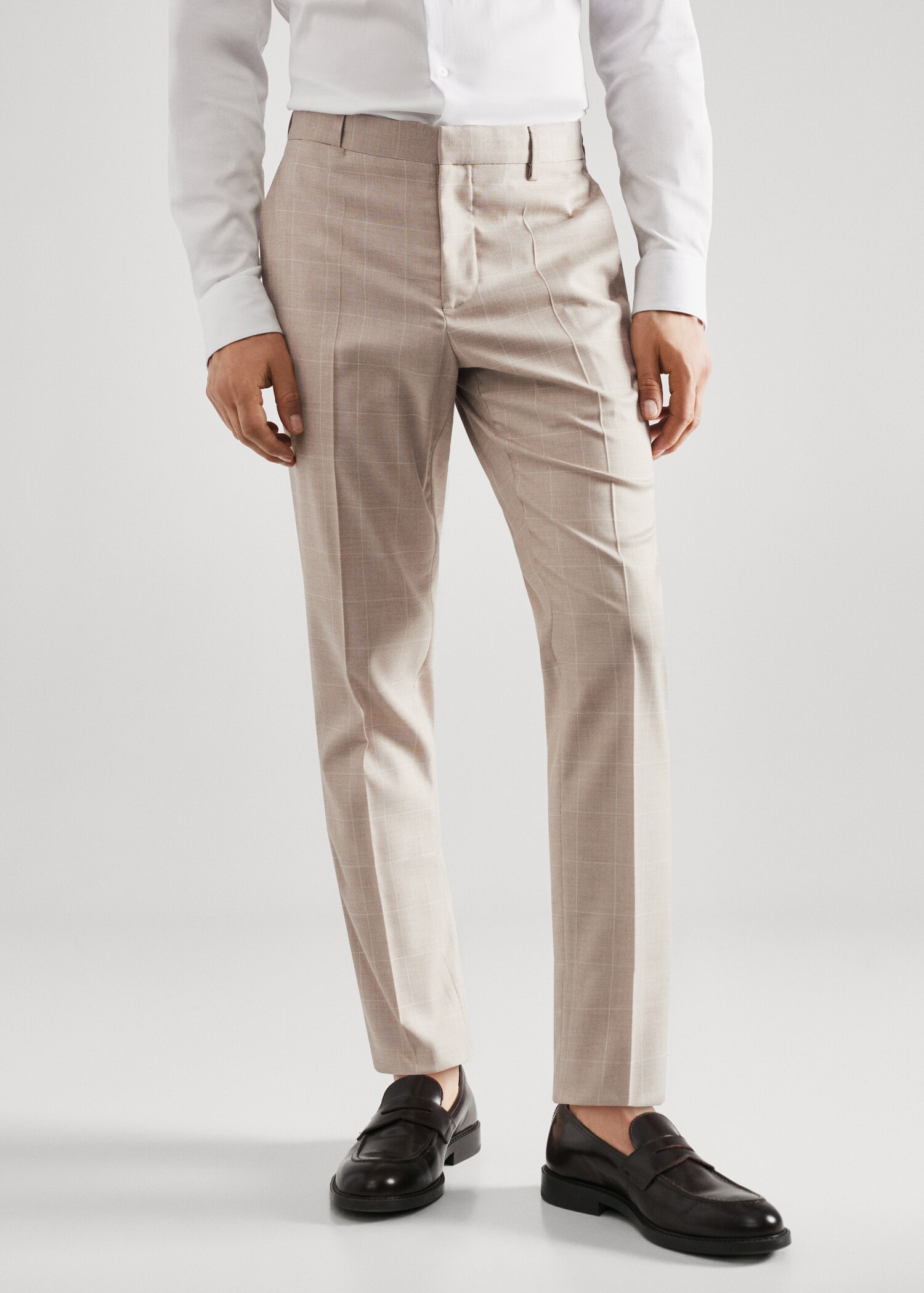 Pantalon costume super slim-fit carreaux - Plan moyen