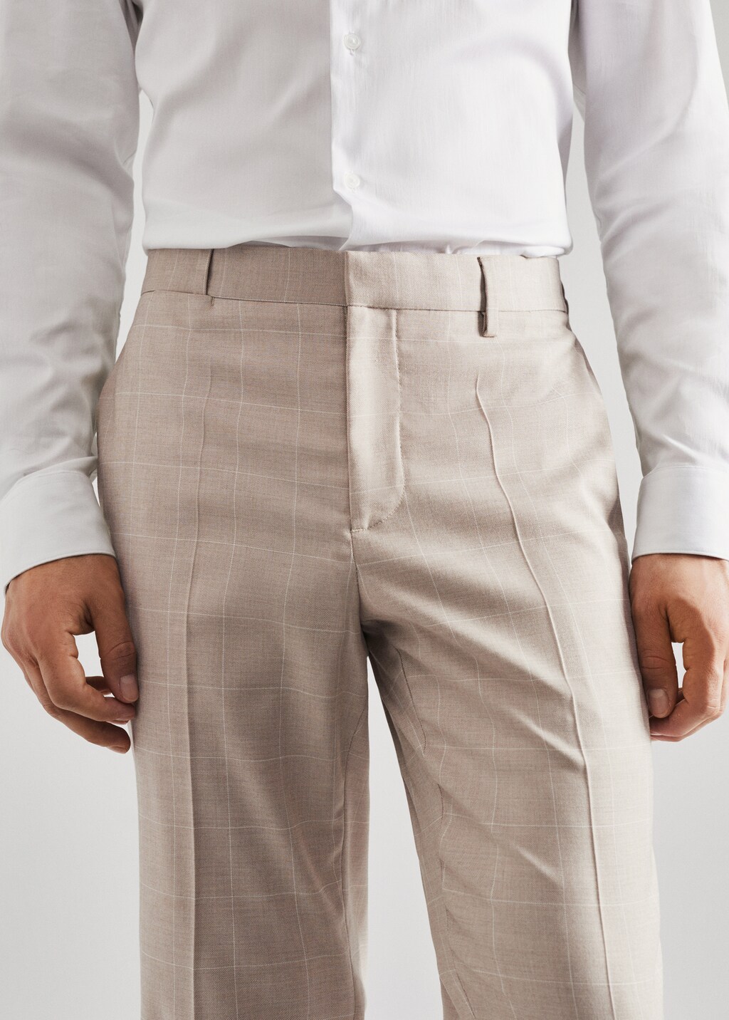 Super slim-fit Tailored check pants - Men | MANGO OUTLET USA