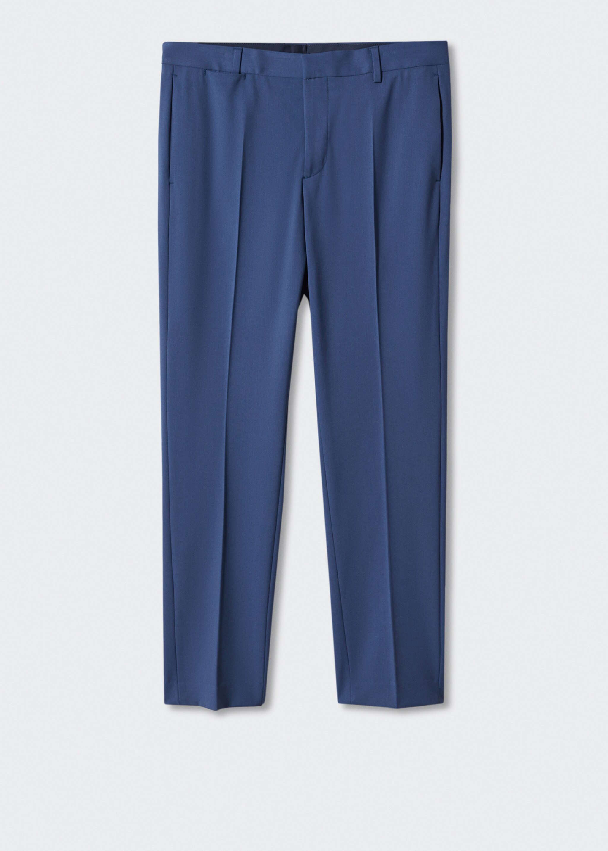 Stretch fabric super slim-fit suit trousers - Article without model, Sky Blue. Ref: 57010545-00.