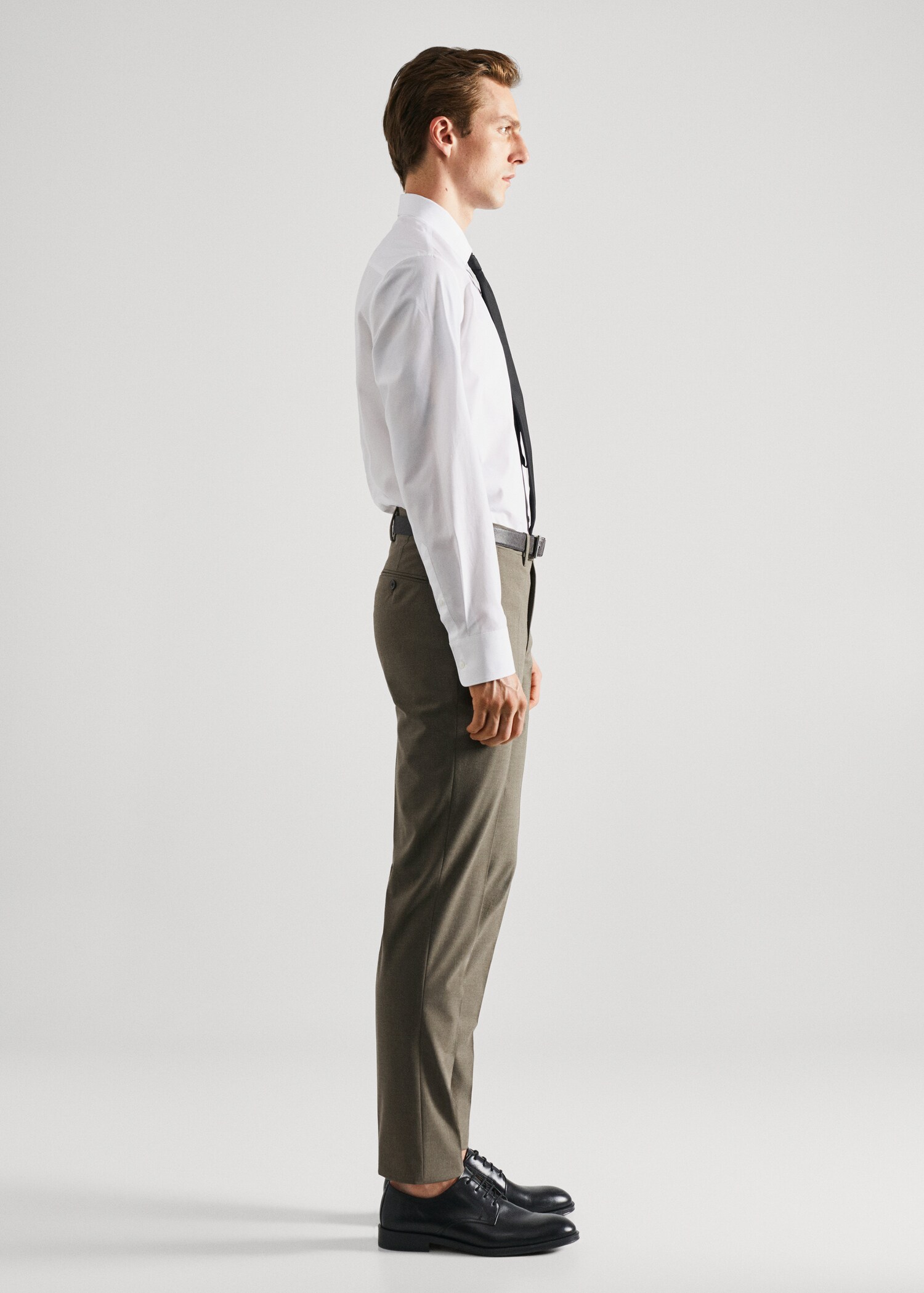 Stretch-fabric slim-fit suit pants - Details of the article 4