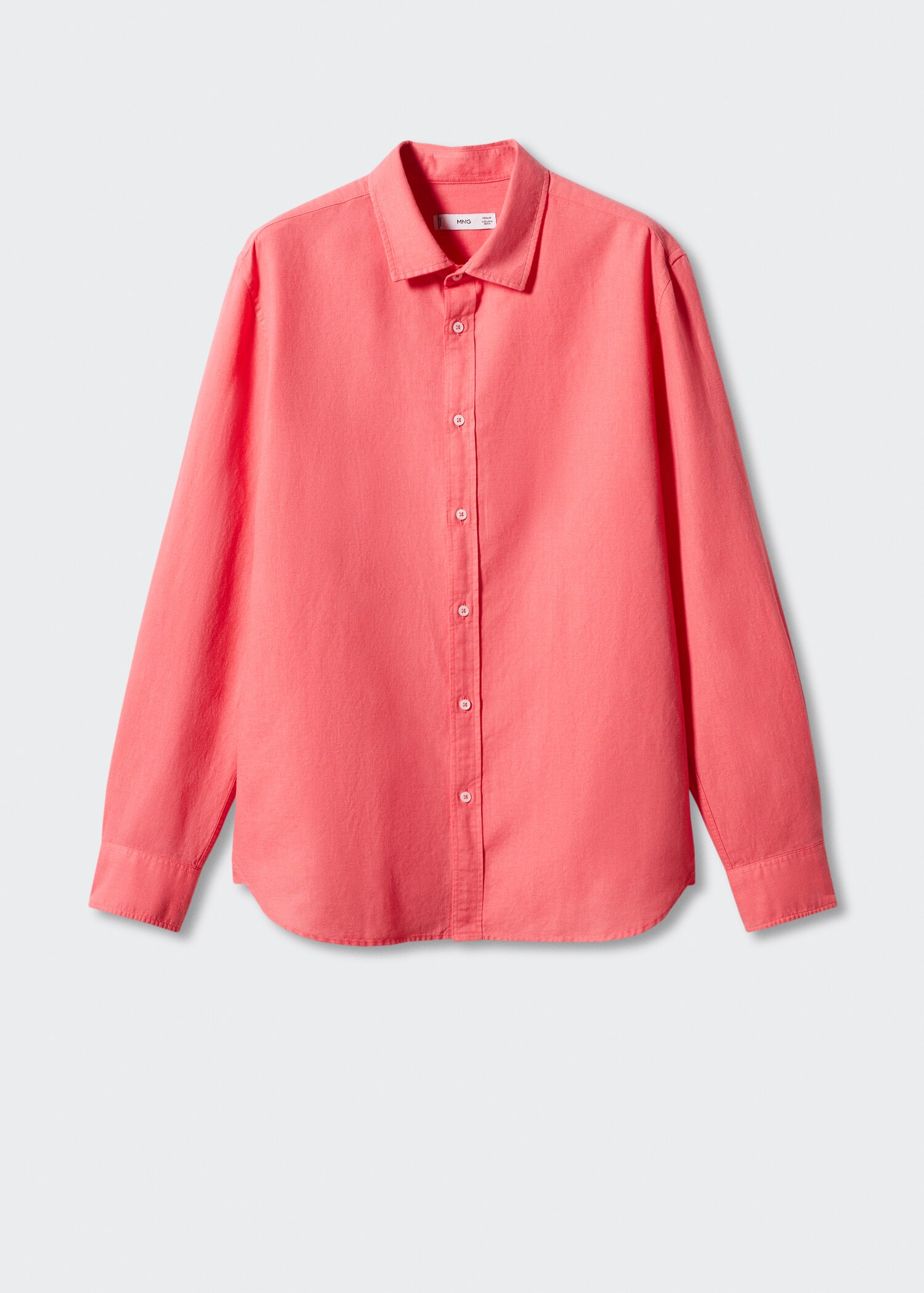 Regular-fit linen cotton shirt - Article without model